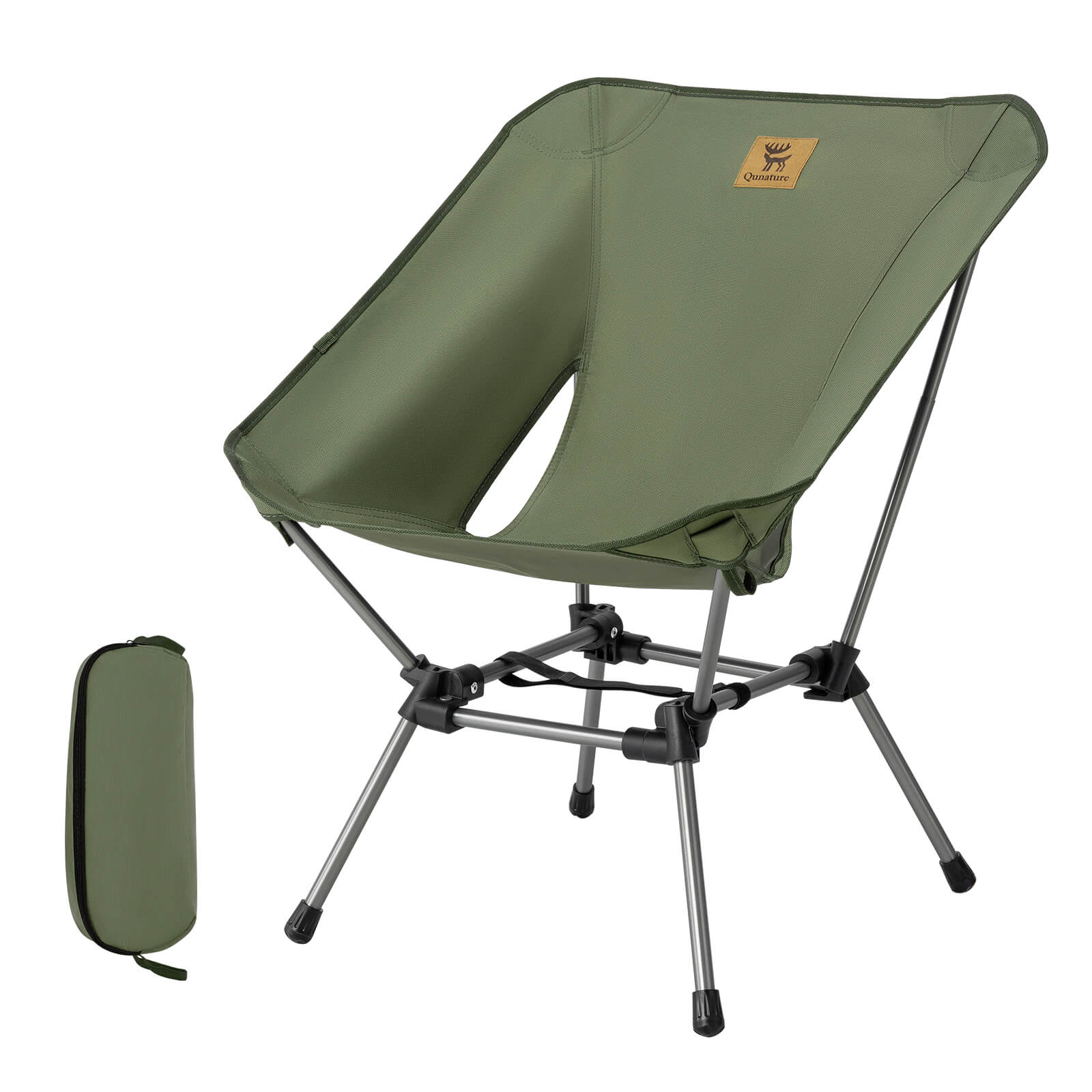 rockbros lightweight and easy carry camping chair.
#color_army green