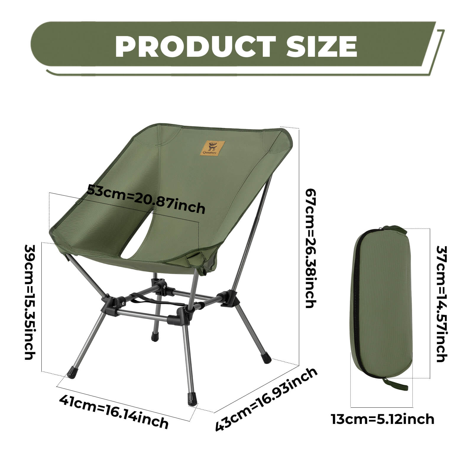 rockbros lightweight and easy carry camping chair.
#color_light khaki