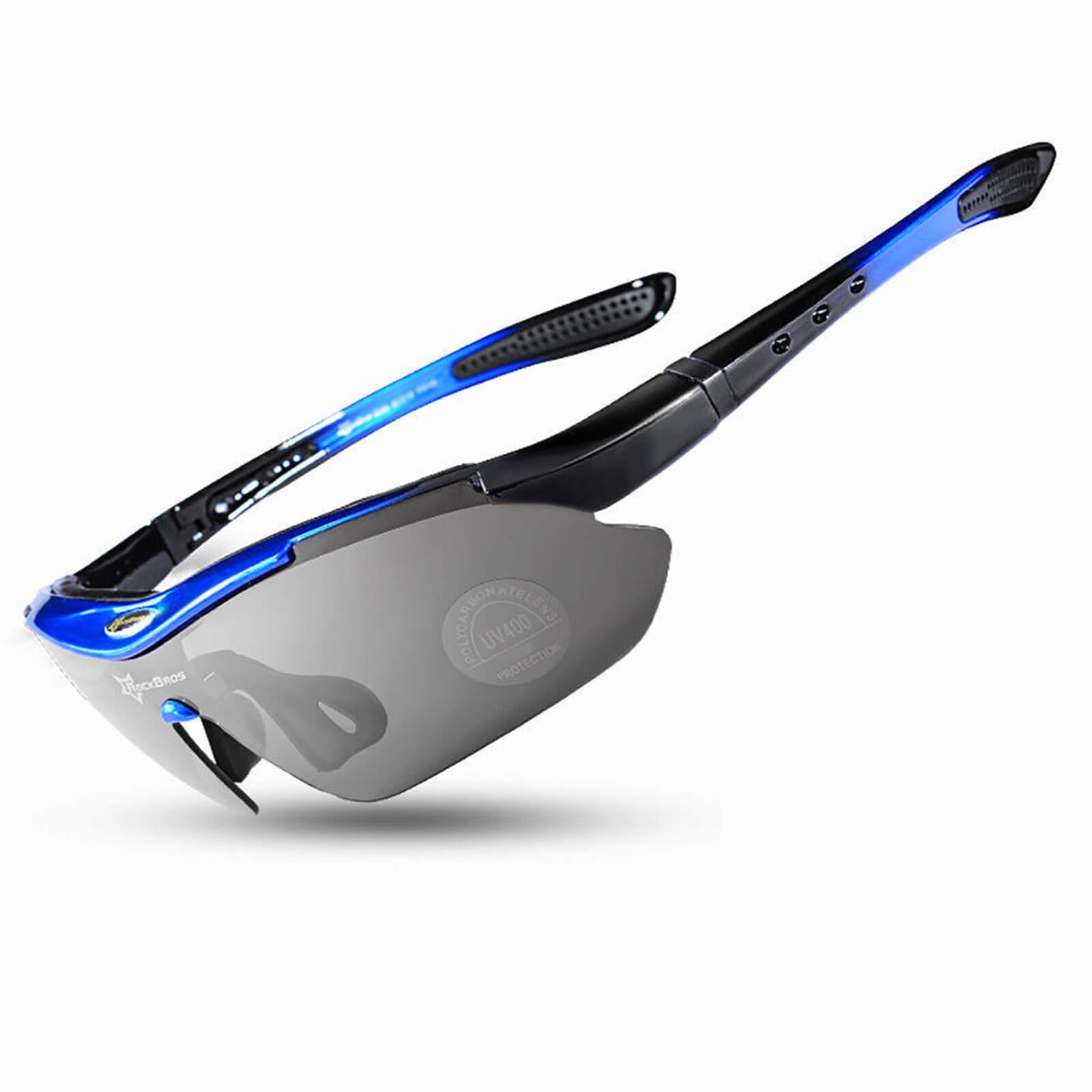 ROCKBROS polarised sports sunglasses with prescription for outdoor activities.
#color_blue