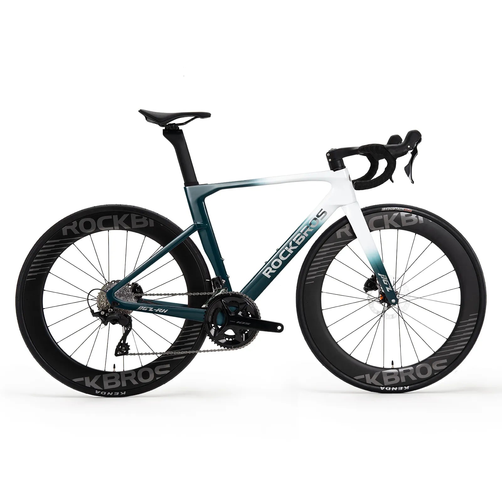 Rockbros PGZ Carbon Fiber Road Bike in Blue and Green Gradient Finish - Professional Racing Bicycle.
#kits_Shimano R7120 kit