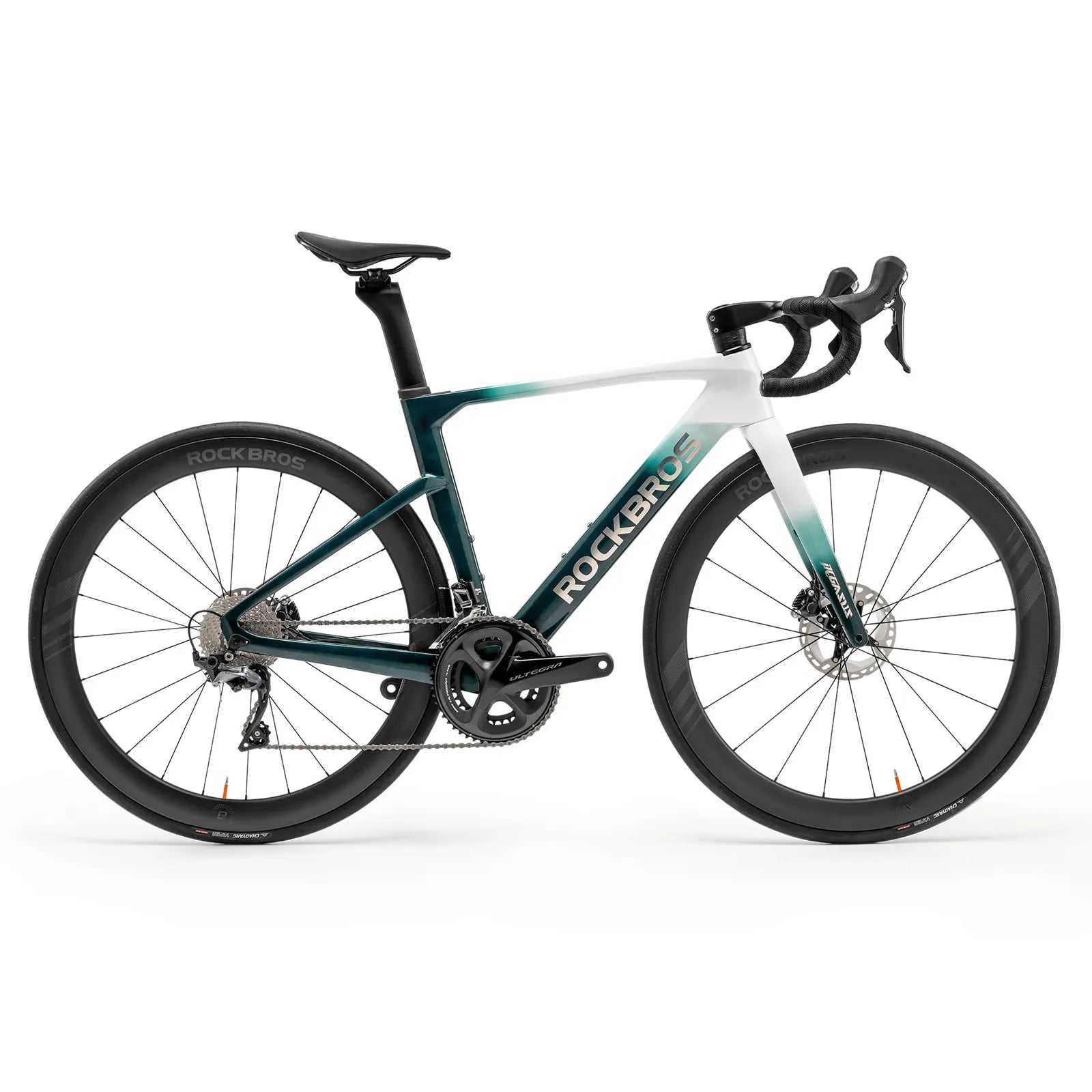 Rockbros PGZ Carbon Fiber Road Bike in Blue and Green Gradient Finish - Professional Racing Bicycle.
#kits_Shimano R8020 kit