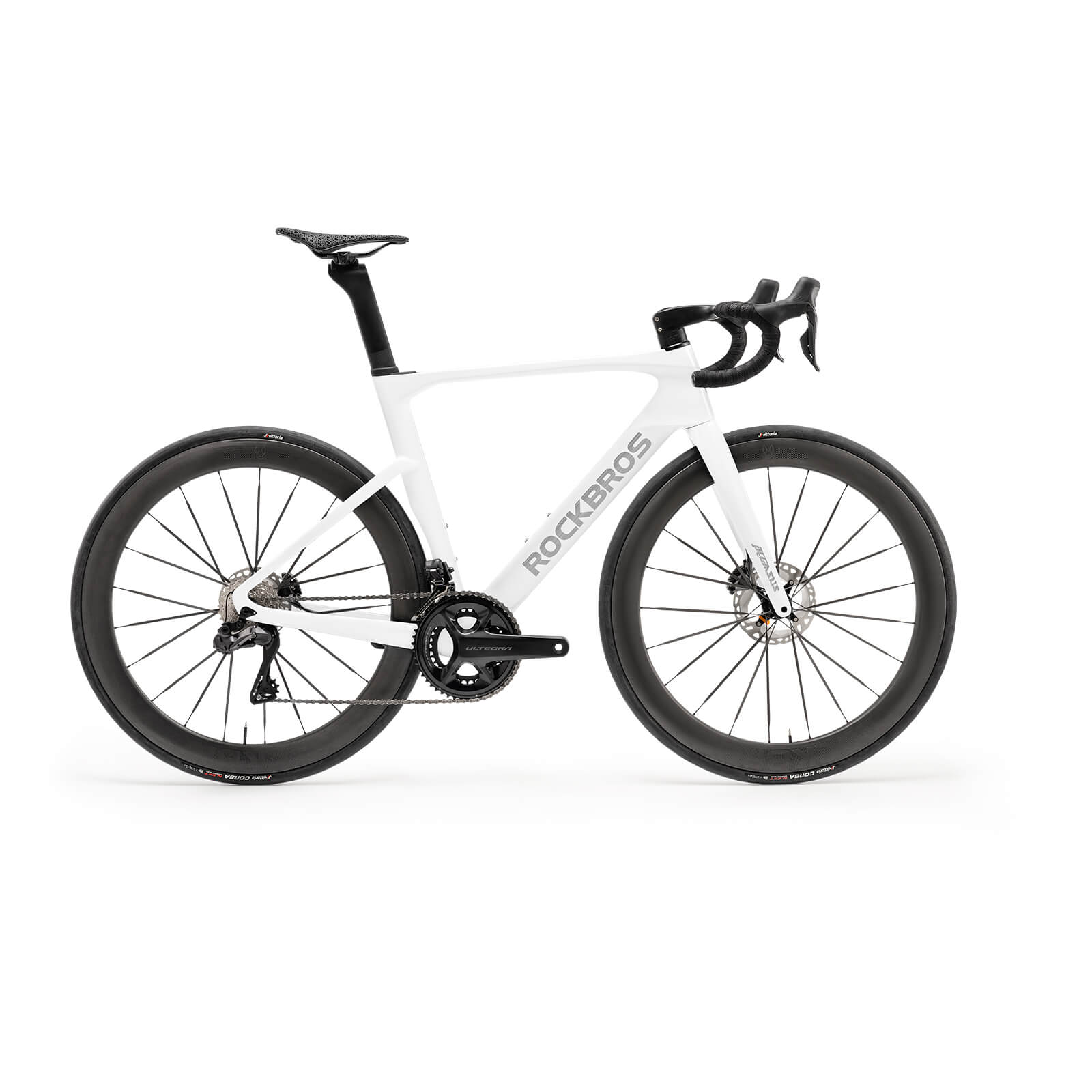 rockbros pgz carbon road bike white for performance road cycling.
#kits_Shimano R8170 kit