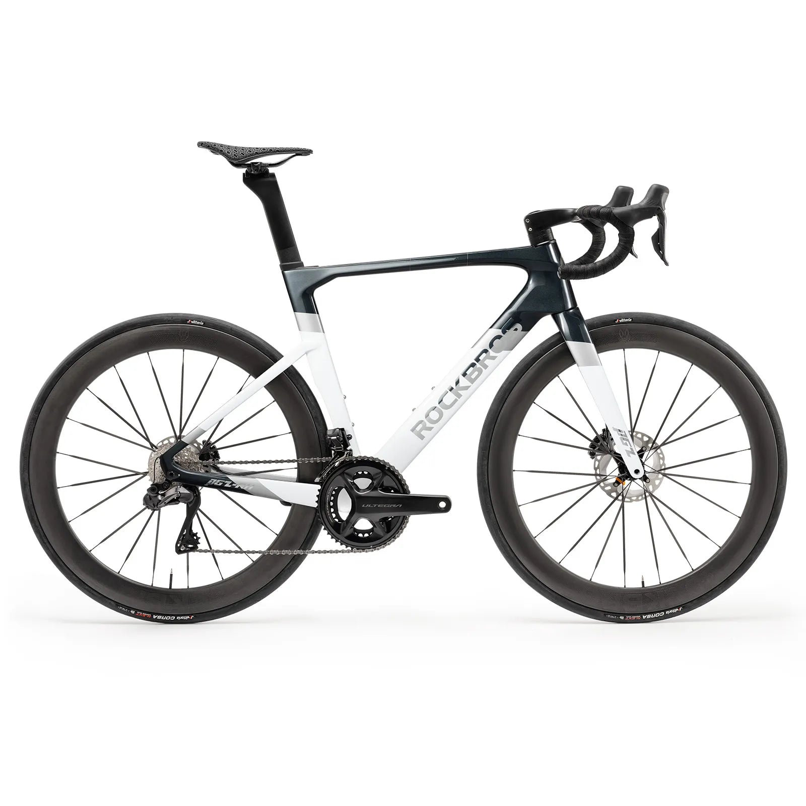 Rockbros PGZ Carbon Fiber Road Bike in black and white Gradient Finish - Professional Racing Bicycle.
#kits_Shimano R8170 kit