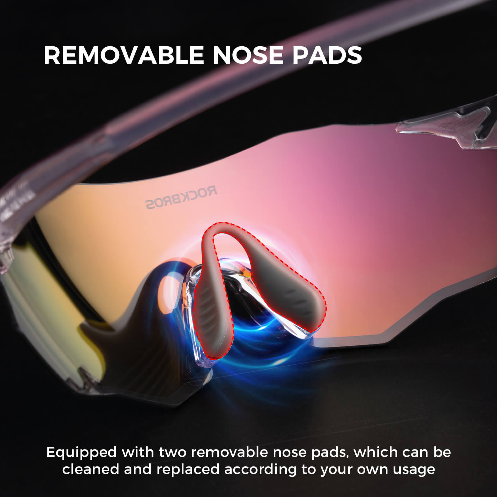 rockbros photochromic cycling glasses uv400 protection tr90 lightweight frame for outdoor riding
