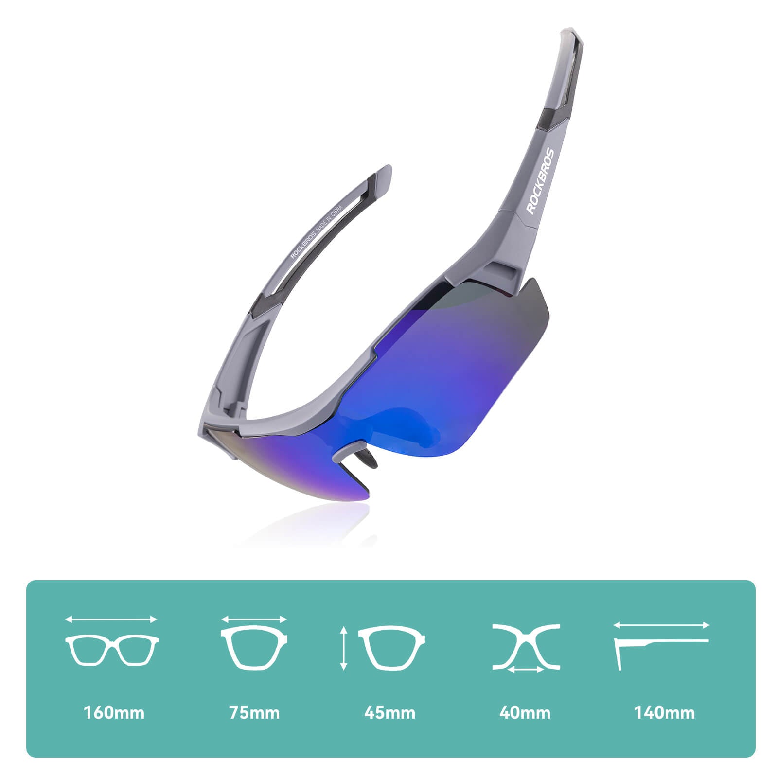 ROCKBROS photochromic cycling glasses with Rx insert for day and night riding.