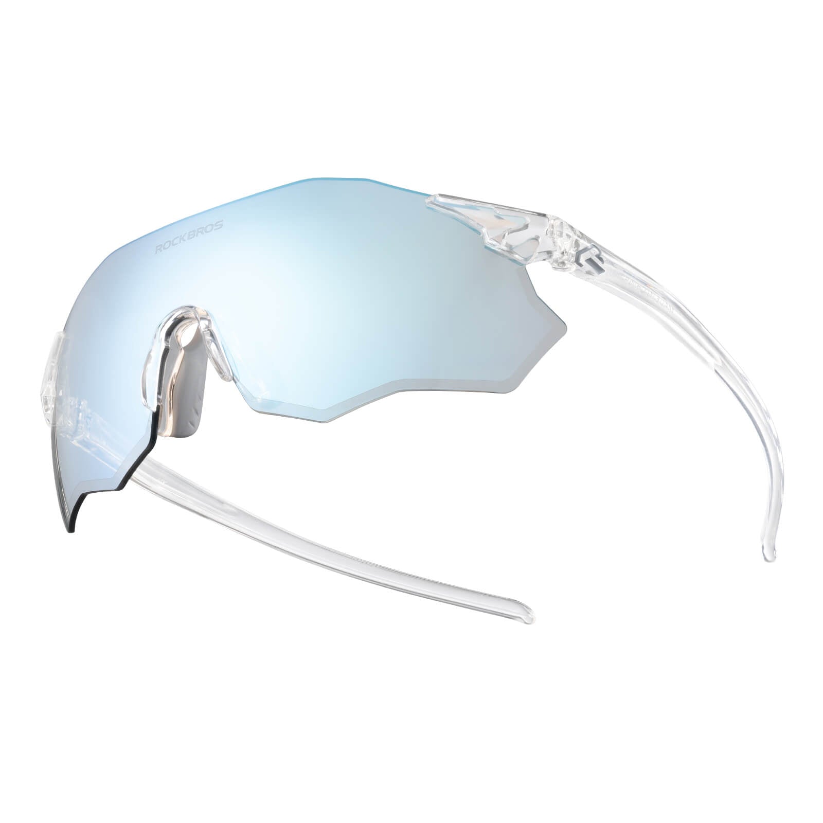 rockbros photochromic cycling glasses uv400 protection tr90 lightweight frame for outdoor riding