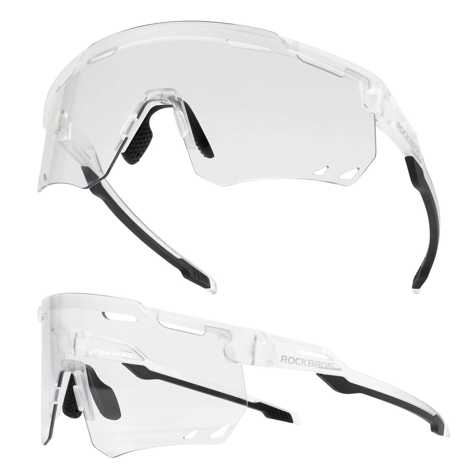 rockbros photochromic uv400 cycling sunglasses for outdoor riding
#color_anti-fog transparent
