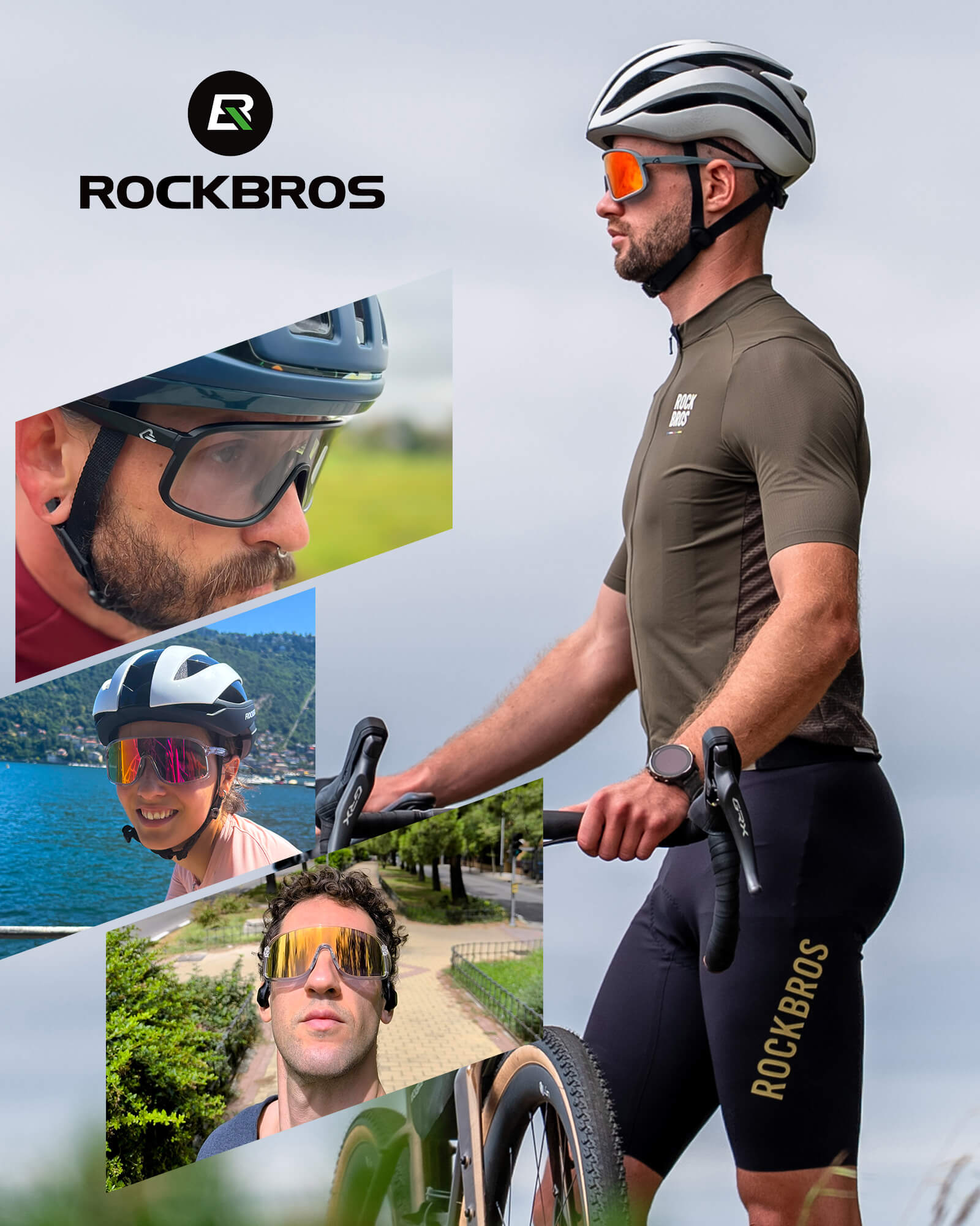 rockbros photochromic cycling sunglasses for outdoor riding
#color_pink