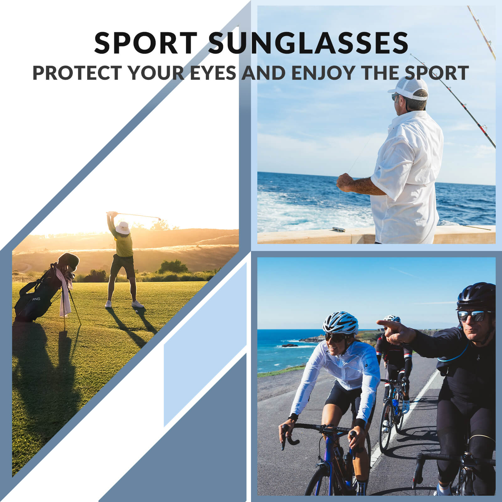 rockbros polarised sport sunglasses for cycling
#color_White (Polarised)