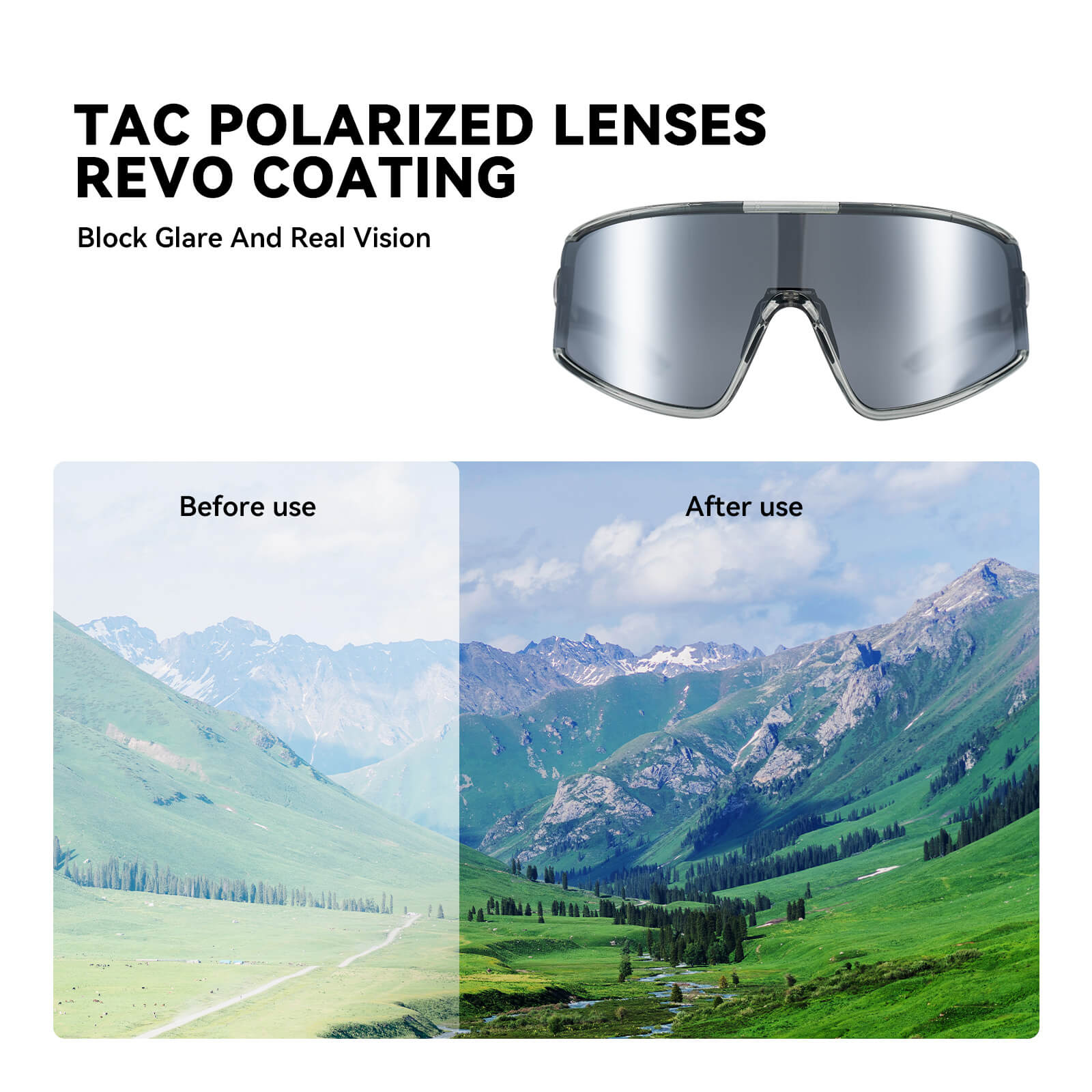rockbros uv400 polarised cycling glasses lens close up
#color_gray