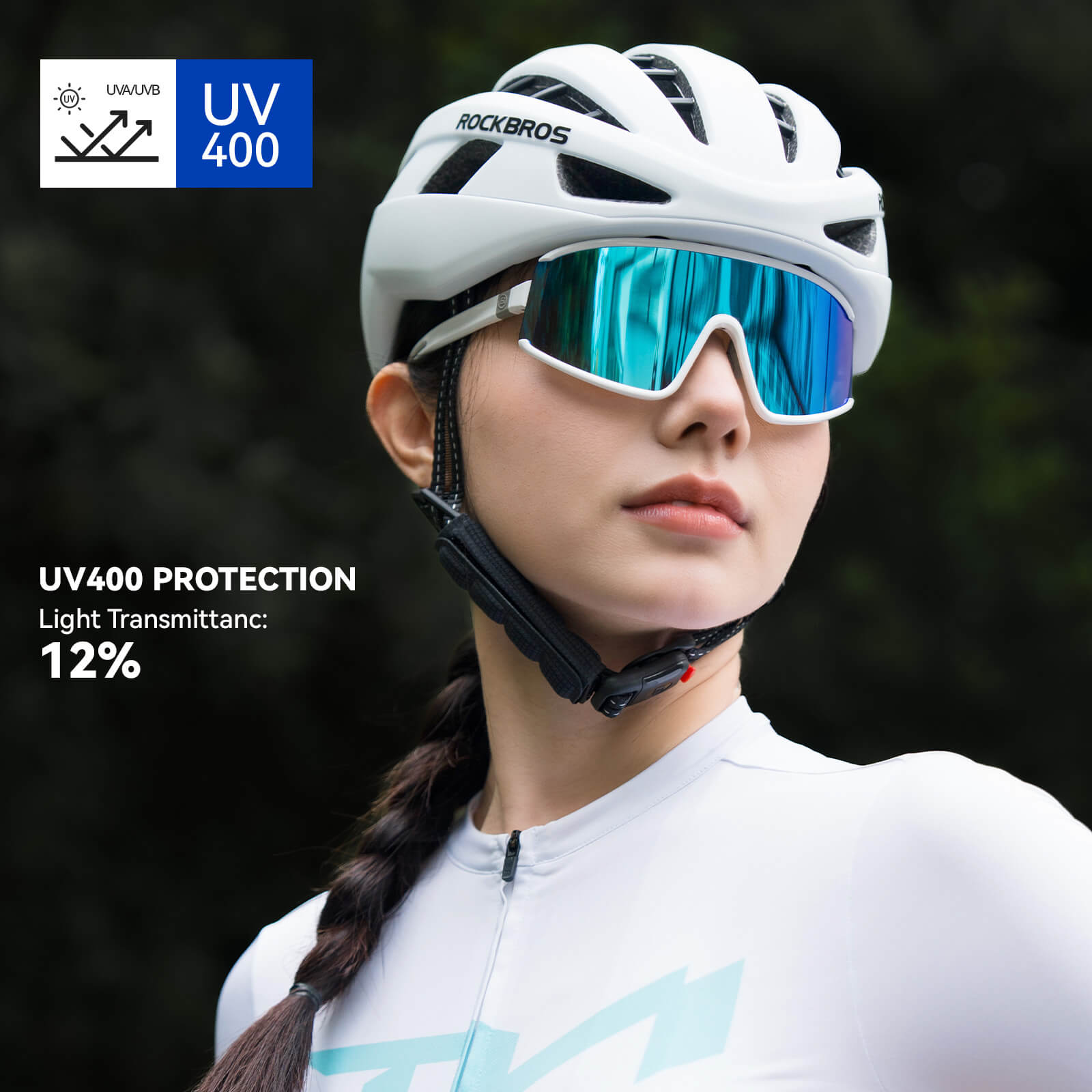 rockbros polarised uv400 cycling glasses for clear vision
#color_white