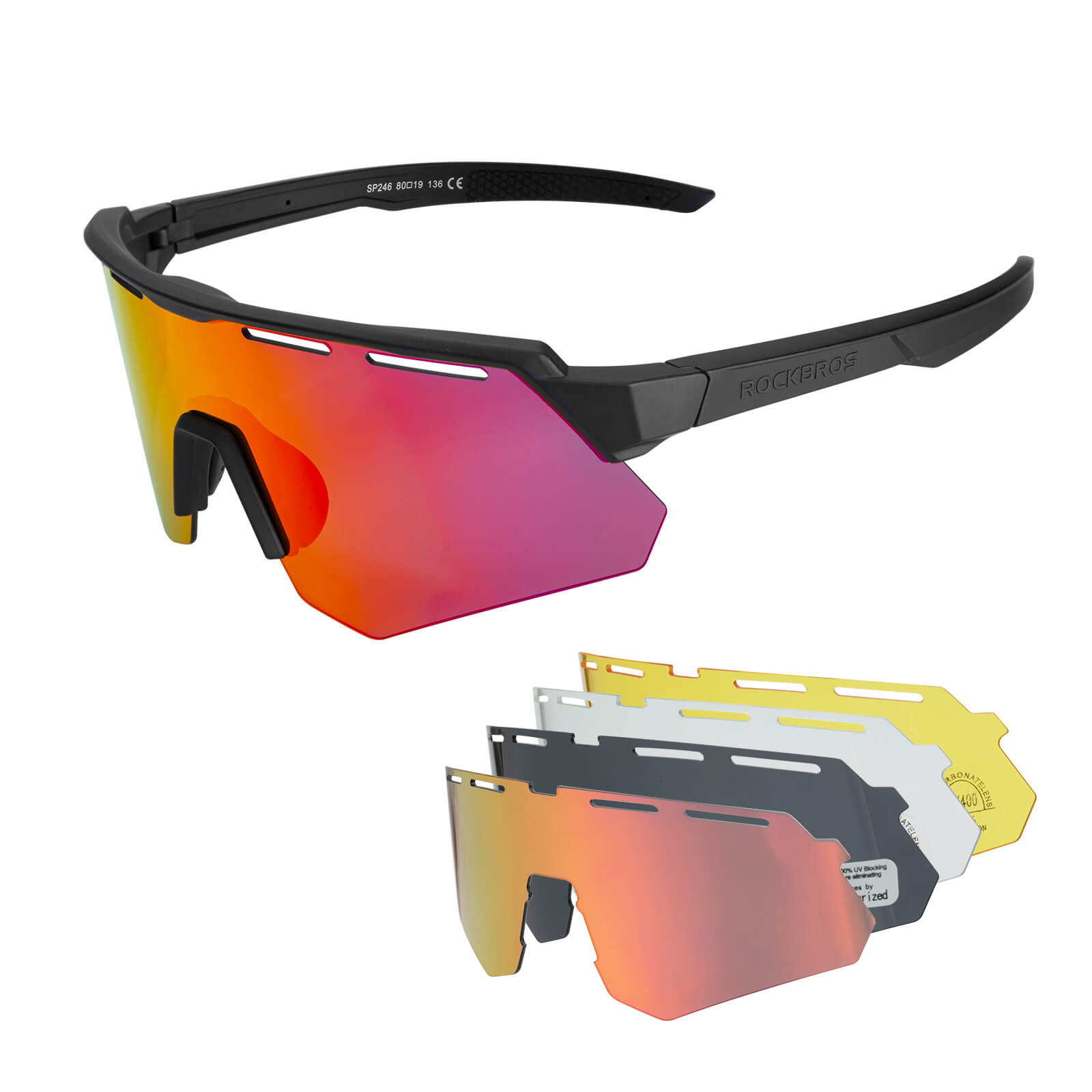 rockbros polarized cycling sunglasses for road and mountain riding.
#color_black