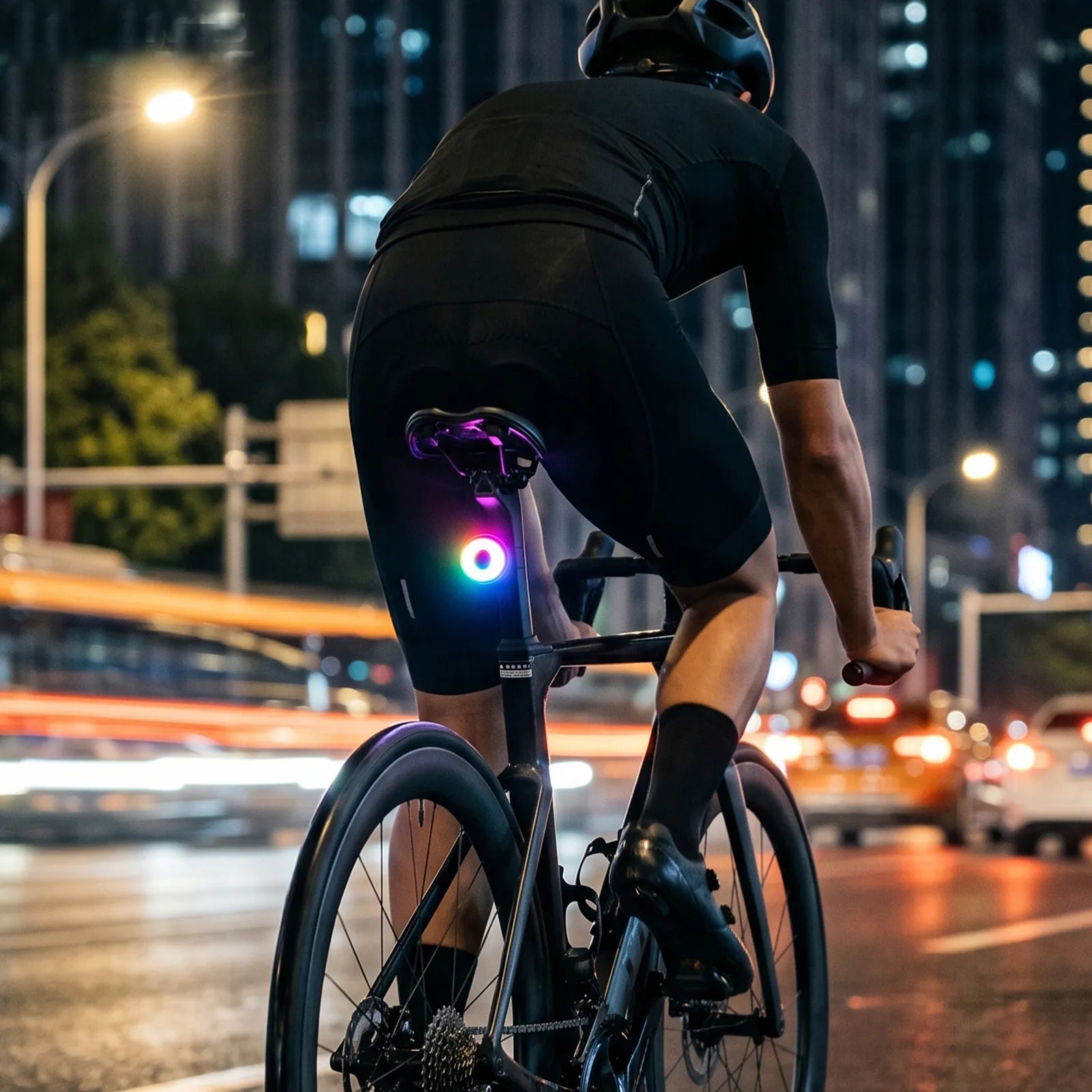 Rockbros Q1 Ultra Smart Bike Tail Light in premium black aluminium alloy