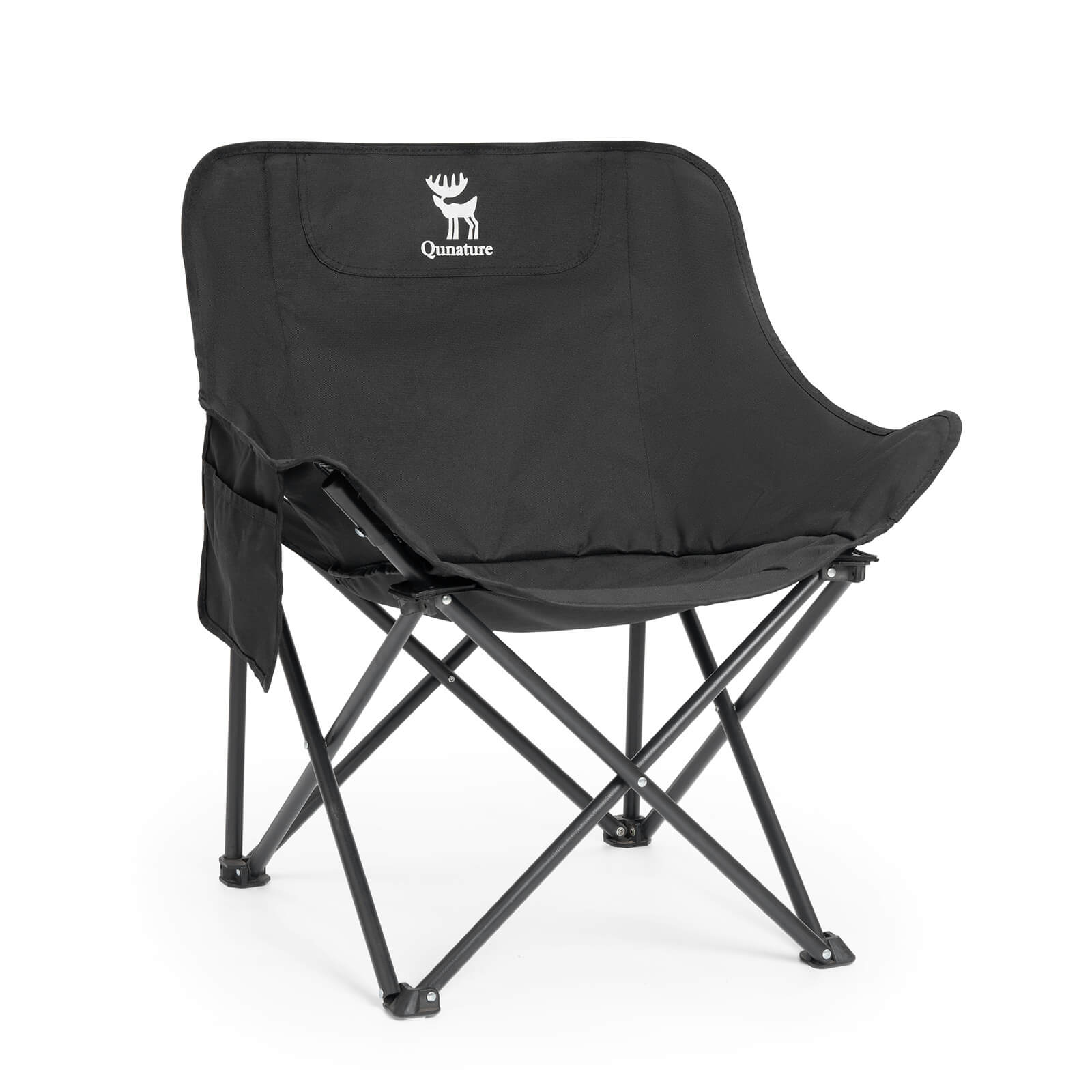 ROCKBROS durable folding moon chair for outdoor camping.
#color_black