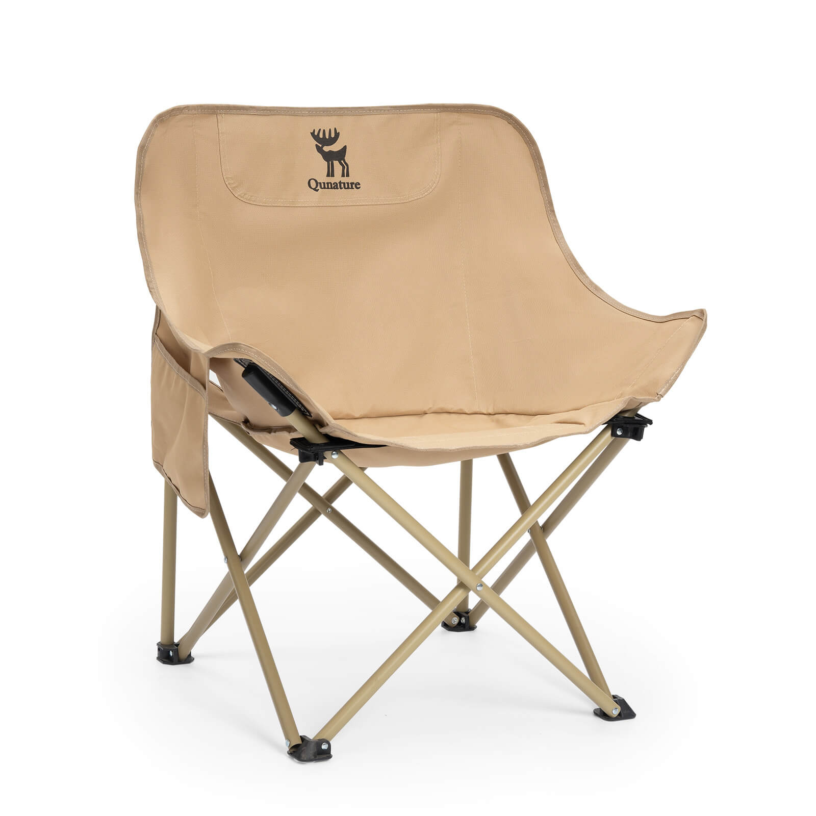 ROCKBROS durable folding moon chair for outdoor camping.
#color_beige