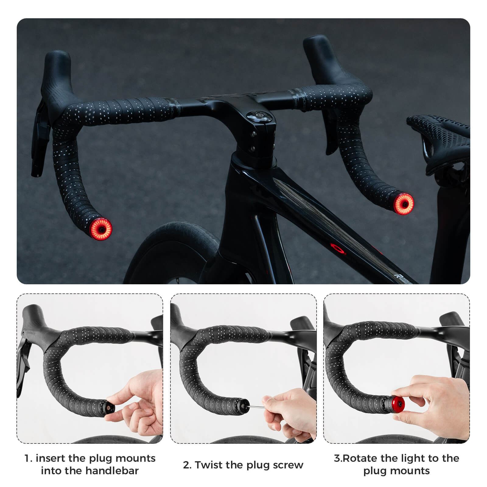 rockbros smart brake-sensing bike tail light for daily cycling safety.
#option_Taillight