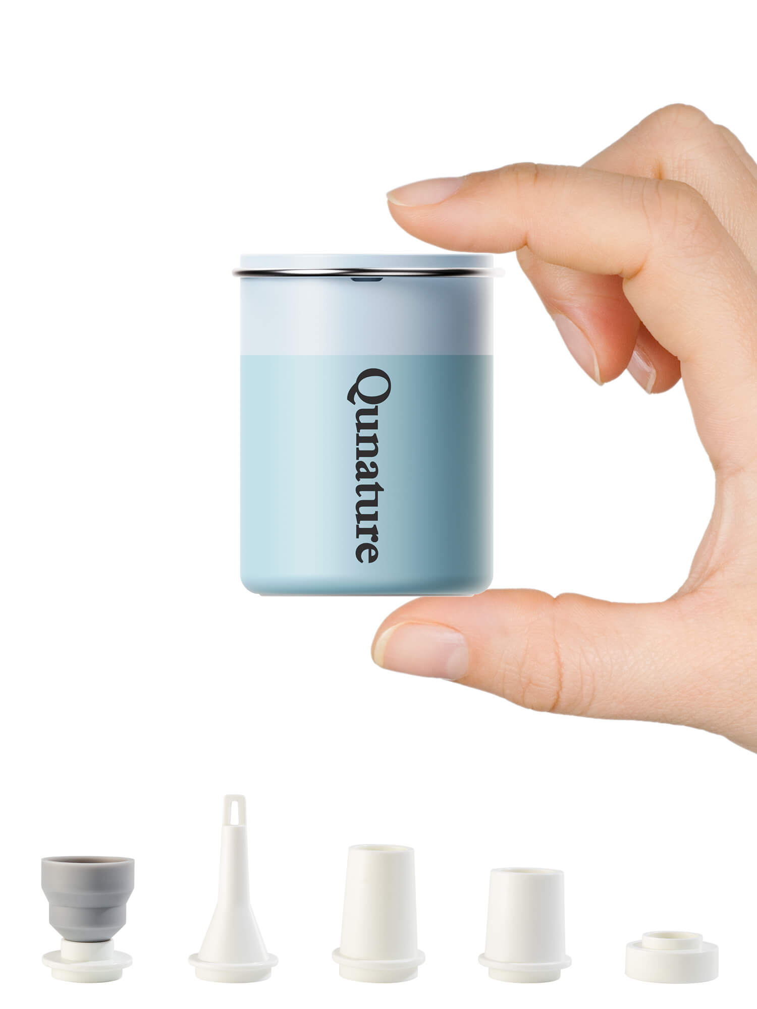 Qunature Rapid-Fill Mini Electric Pump, High-Pressure Cordless Air Inflator for Portable Use.
#color_sky blue