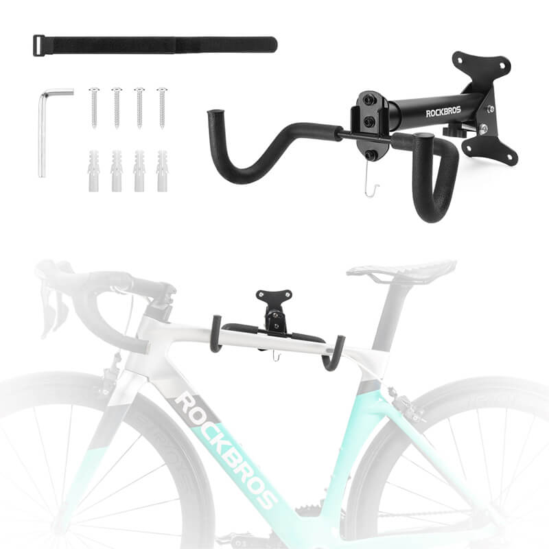 ROCKBROS retractable wall mount bike hook for bicycle storage in garage.
