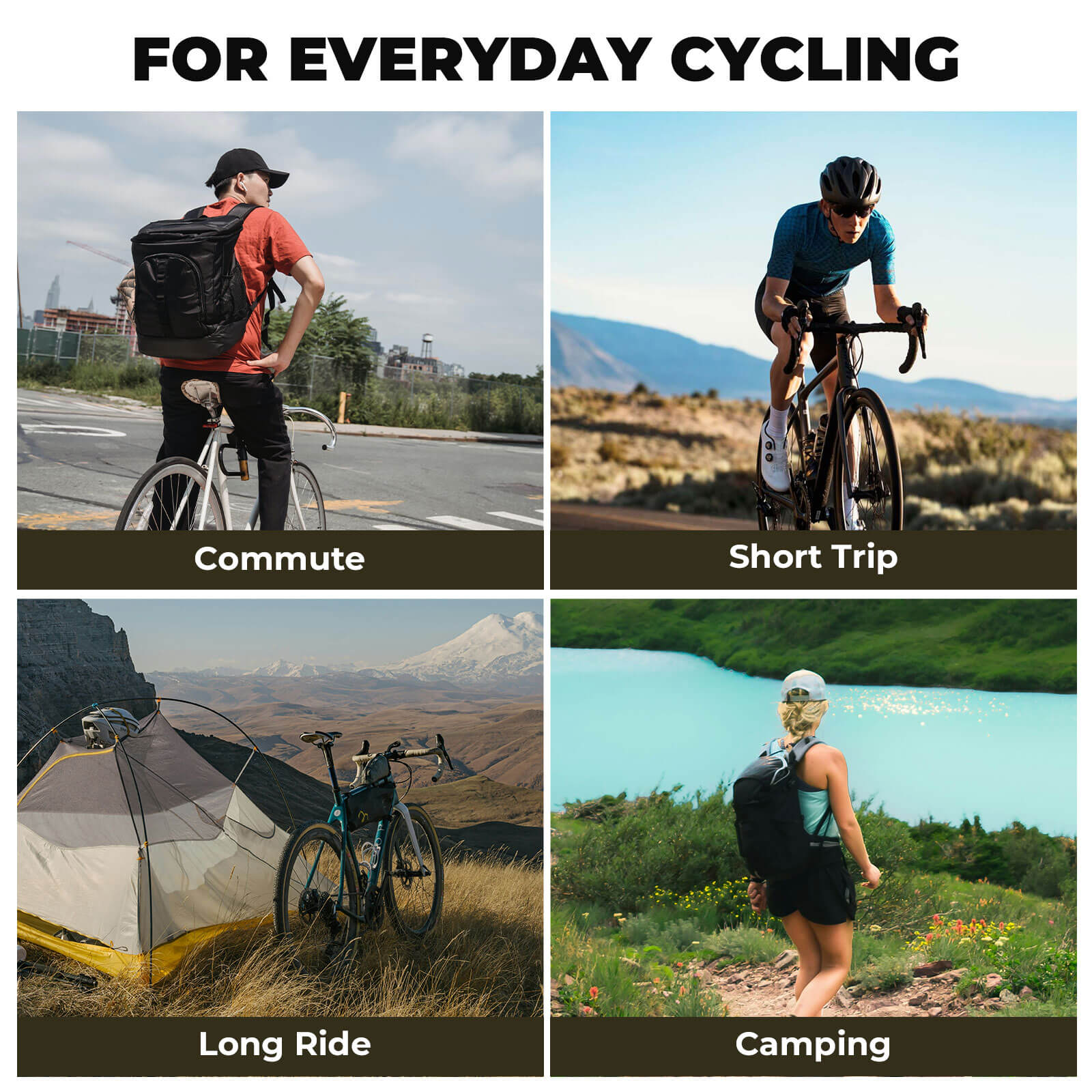 ROCKBROS RideMate 7L waterproof front fork bag for bikepacking.