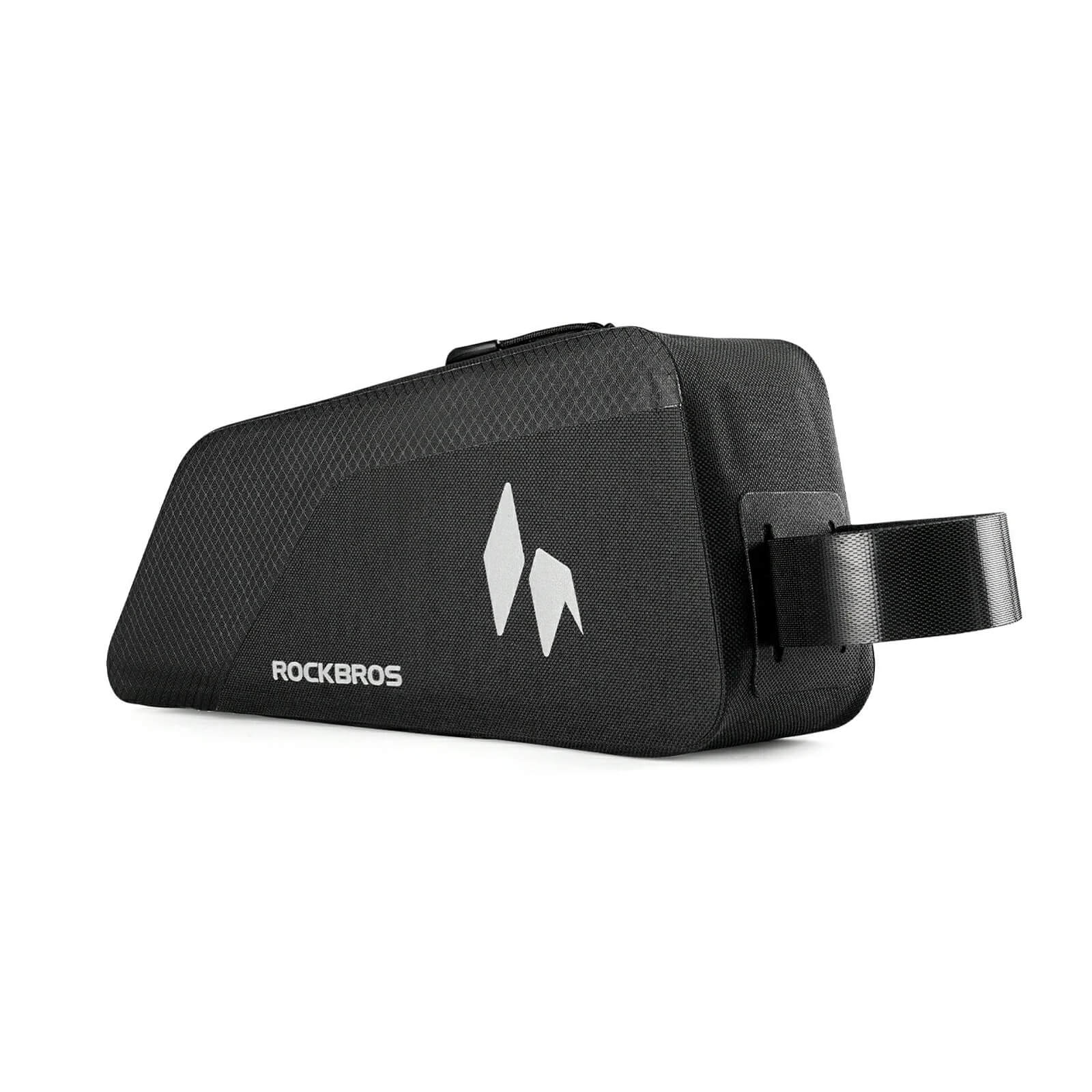 ROCKBROS rainproof cycling top tube bag for all-weather riding.