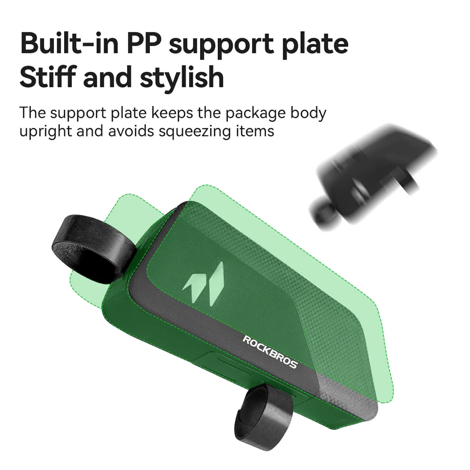 ROCKBROS rainproof cycling top tube bag for all-weather riding.