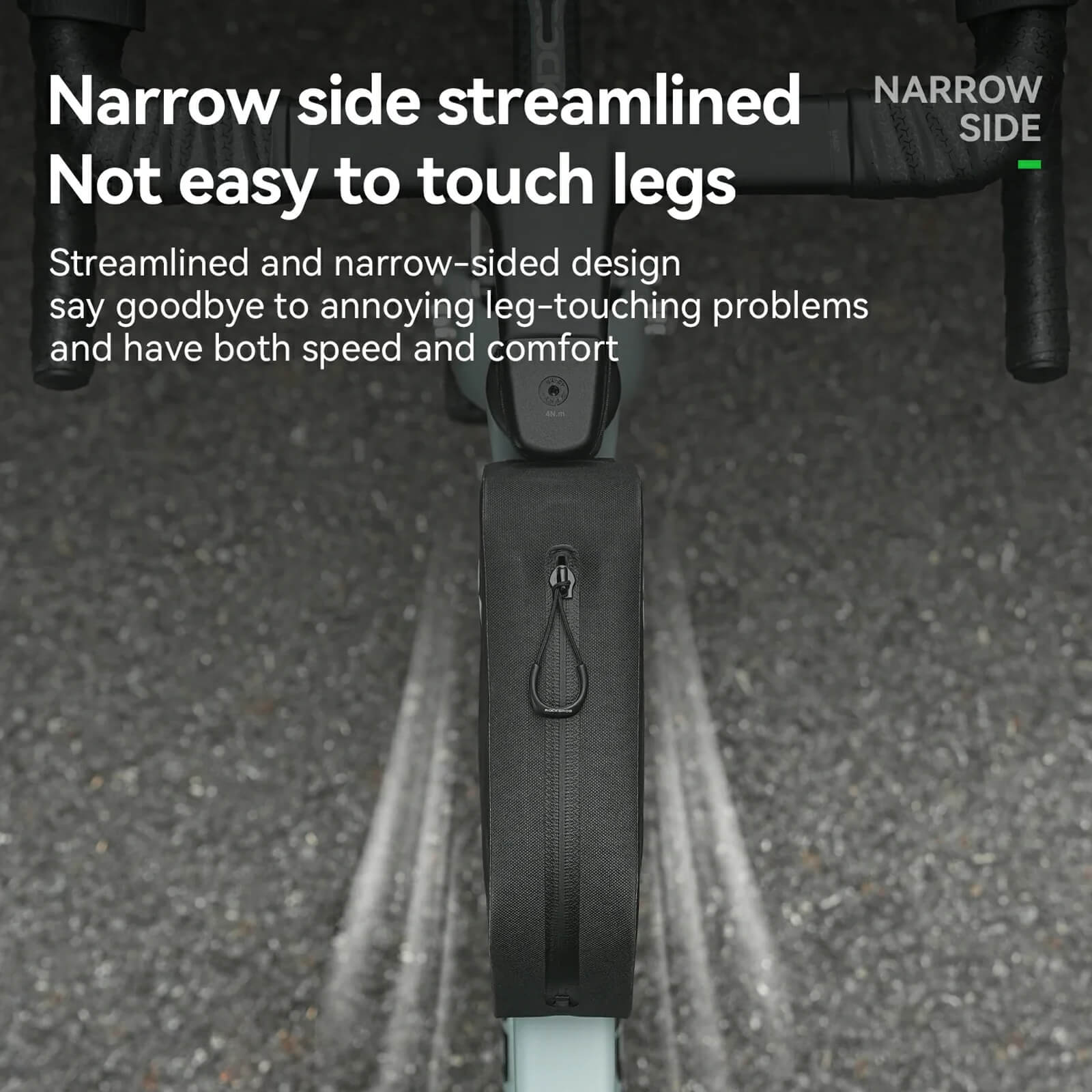 ROCKBROS rainproof cycling top tube bag for all-weather riding.