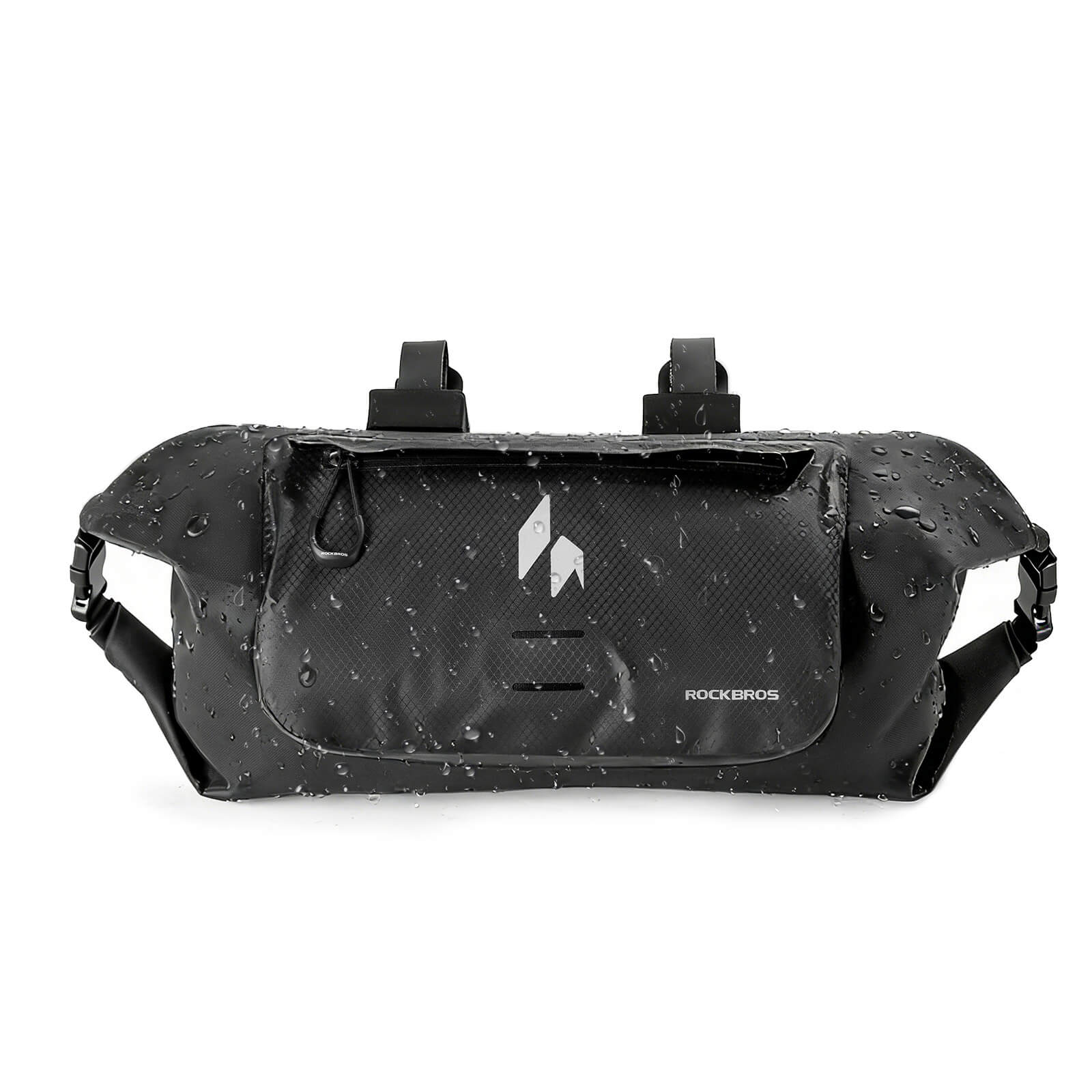 ROCKBROS waterproof 8l handlebar bag for rainy day cycling.