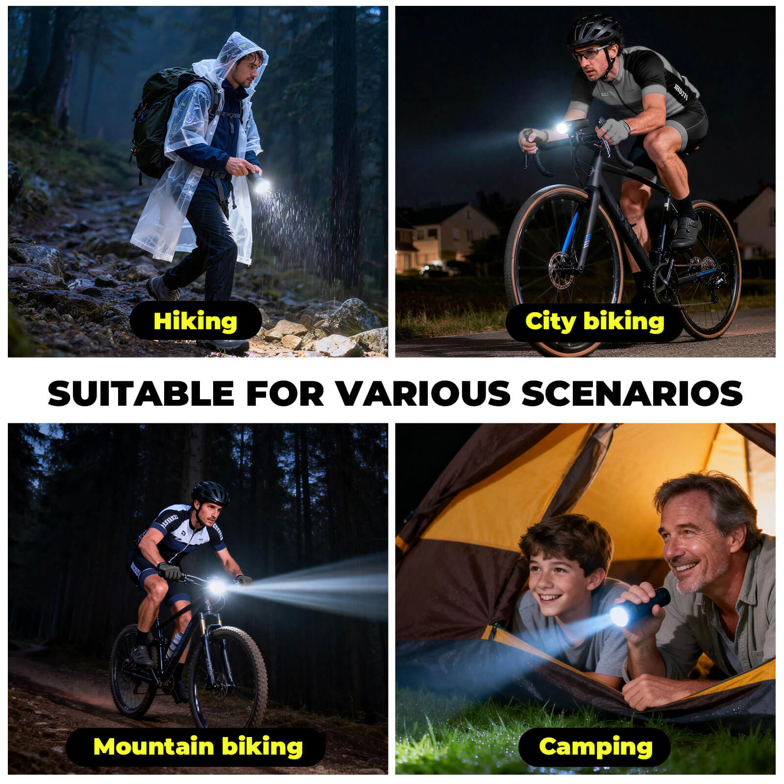 ROCKBROS RIP01 260LM compact front bike light for night cycling