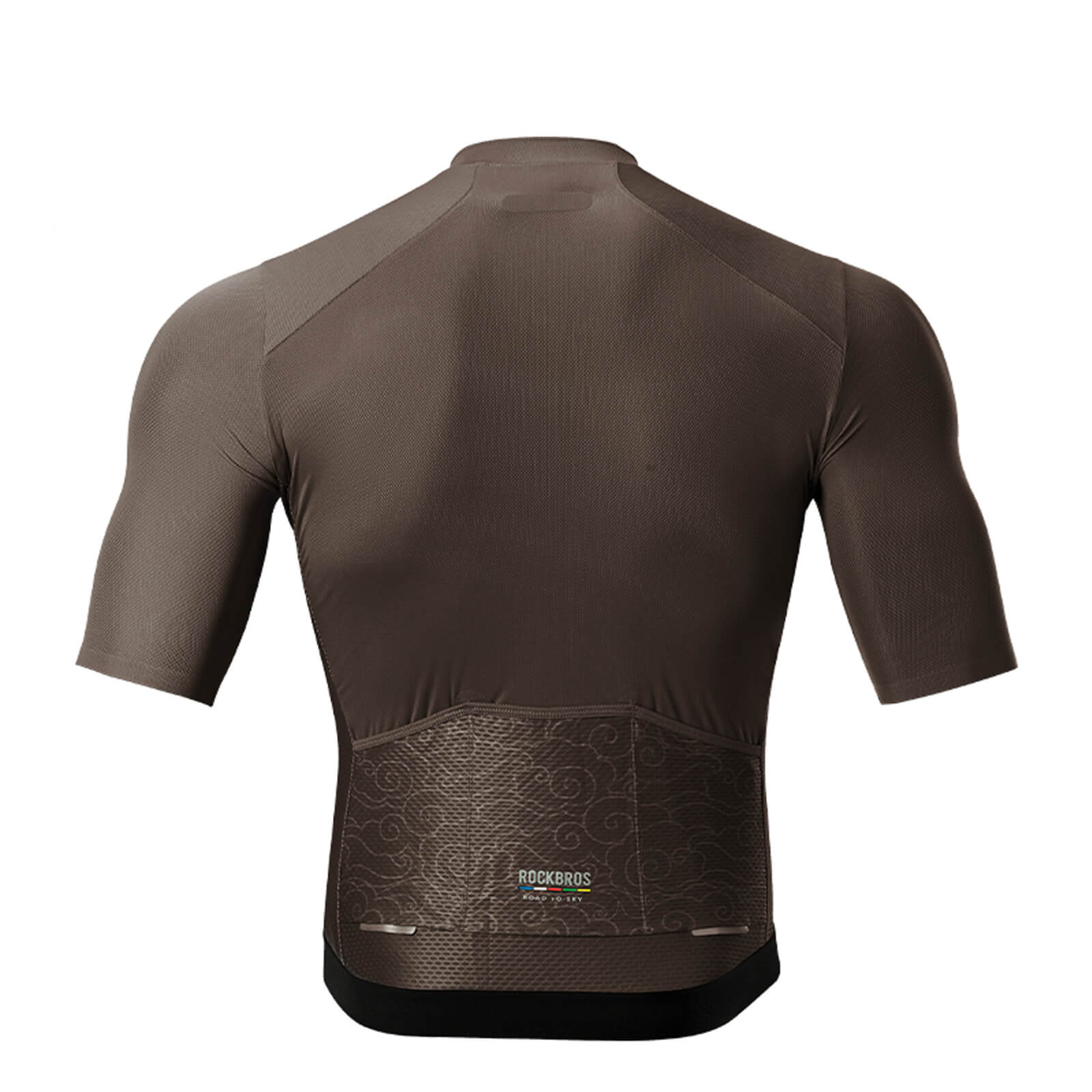rockbros road to sky men's cycling t-shirt breathable fabric.
#color_brown