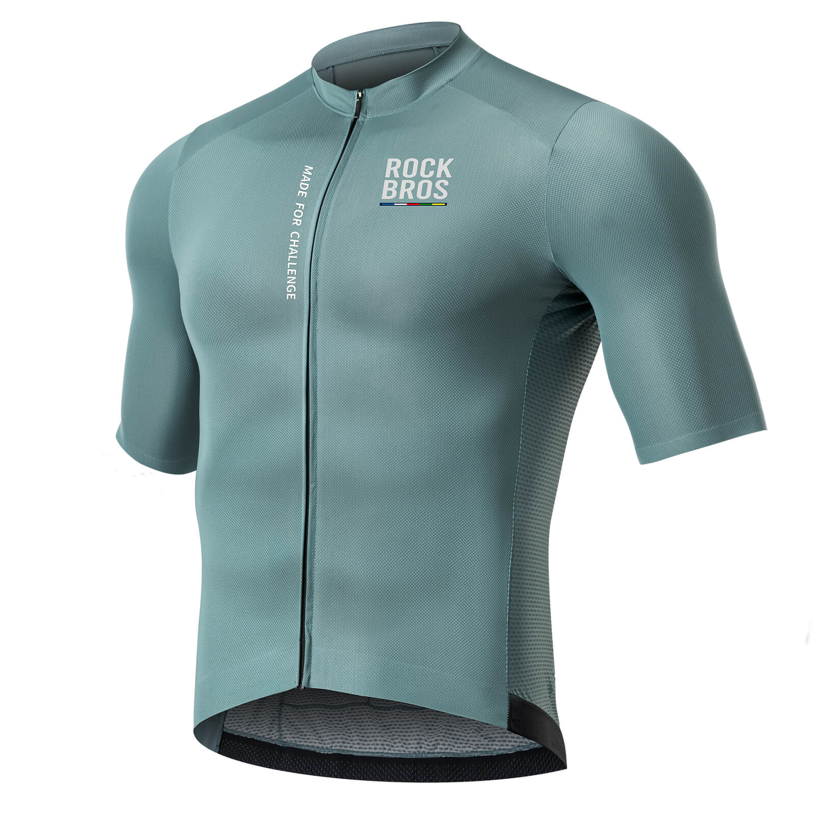 rockbros road to sky men's cycling t-shirt breathable fabric.
#color_icy cloud grey