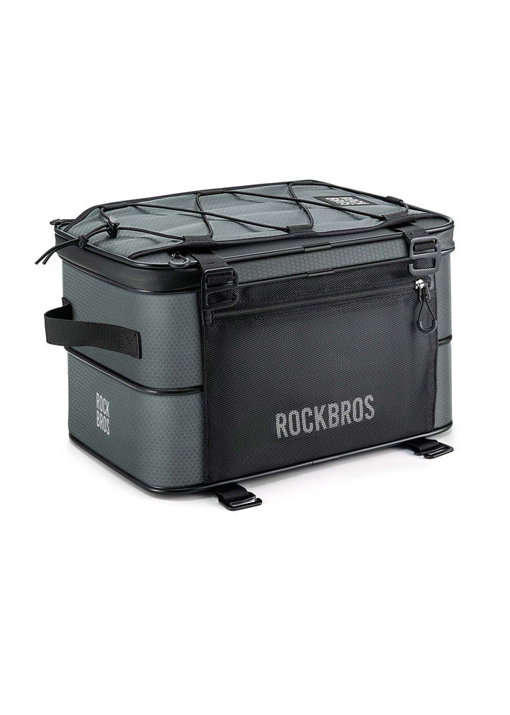 rockbros-road-to-sky-foldable-trunk-bag16.8l-expandable-bike-rack-bag #Color_Grey