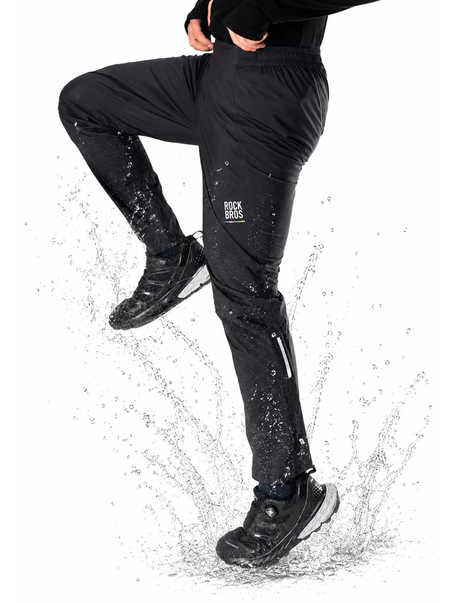 ROCKBROS ROAD TO SKY waterproof cycling rain pants with fully seam-sealed protection