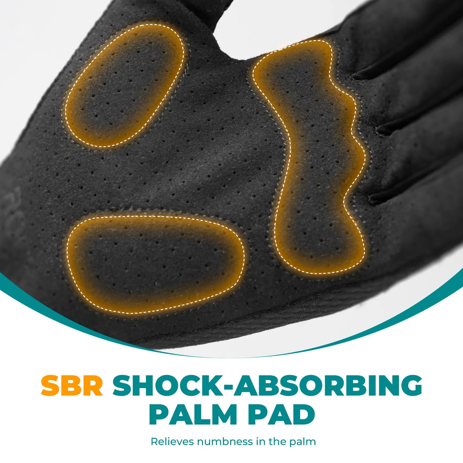 Rockbros S360 full finger cycling gloves in black, showcasing the overall design.
#color_black