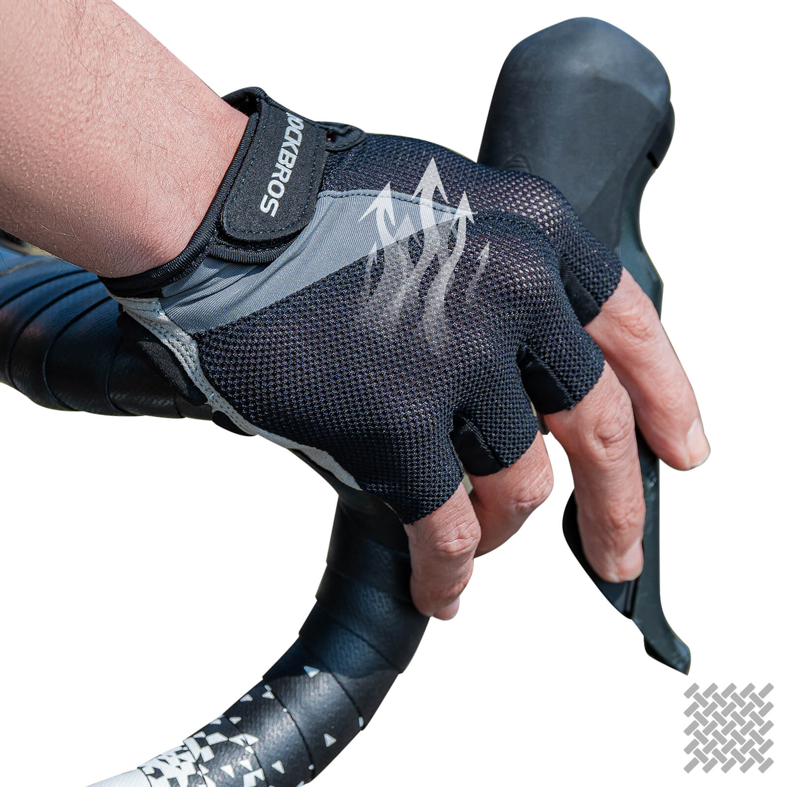 rockbros breathable half finger cycling gloves for road and mountain biking.