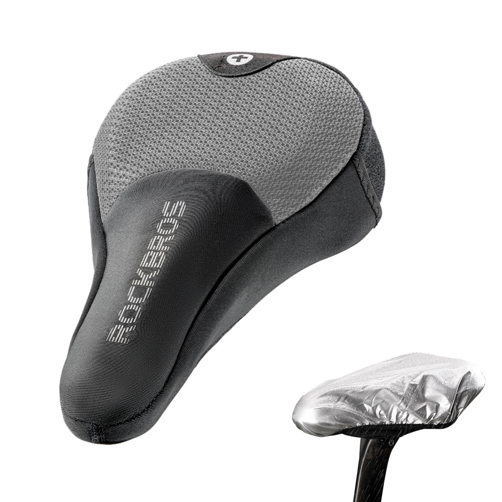 rockbros shock absorb bike saddle cover for comfortable cycling
#color_gray