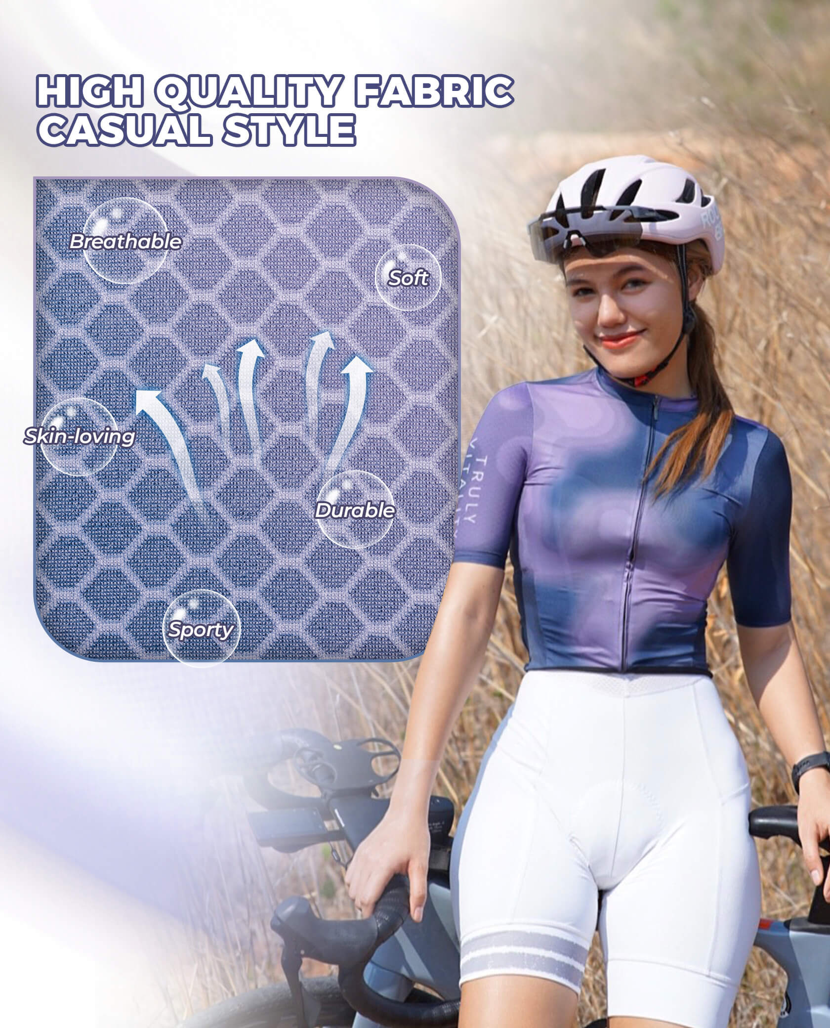 ROCKBROS Breathable Silent Future Women's Cycling Jersey for Road Biking