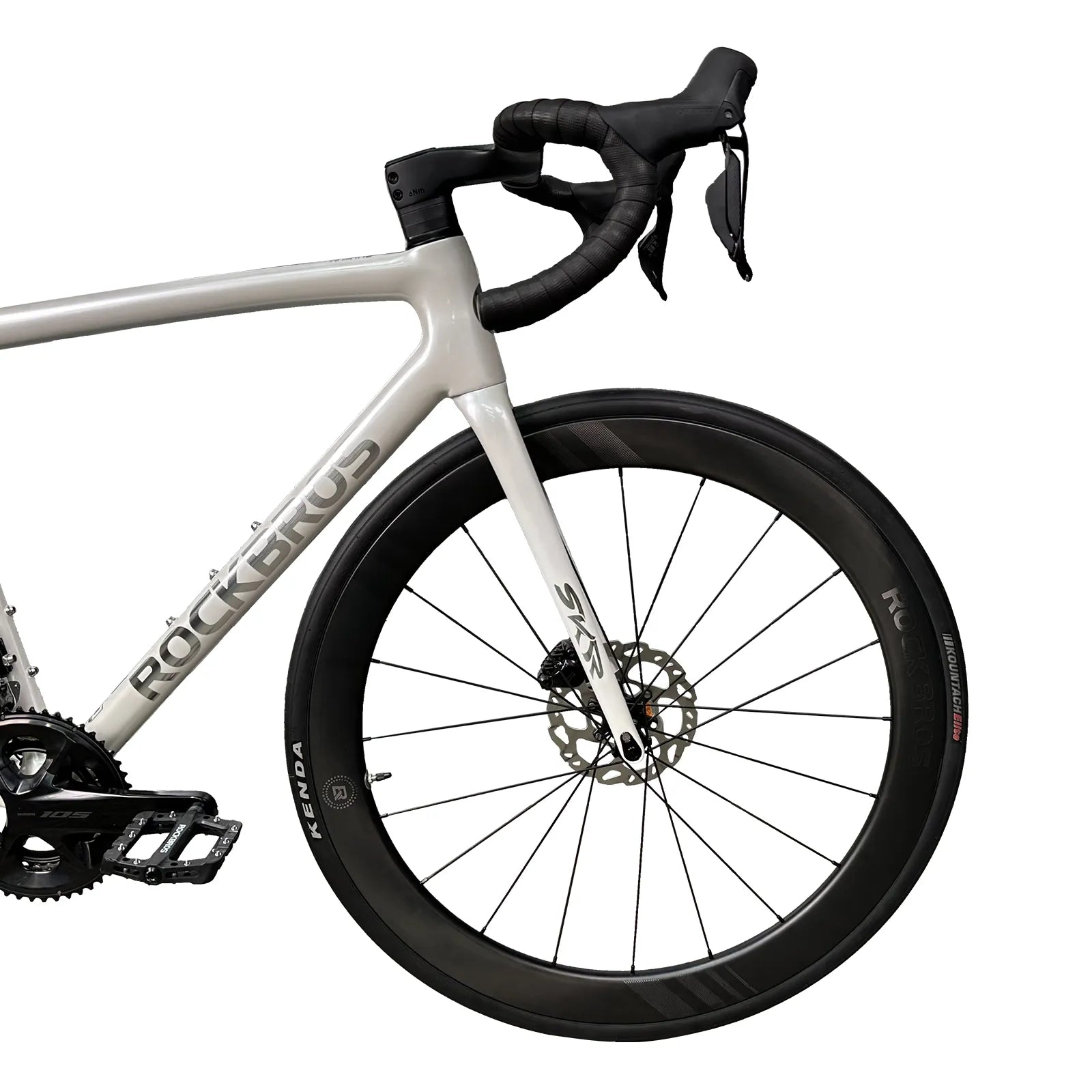 rockbros skyrider carbon fiber road bike for racing and long-distance cycling.
#color_white