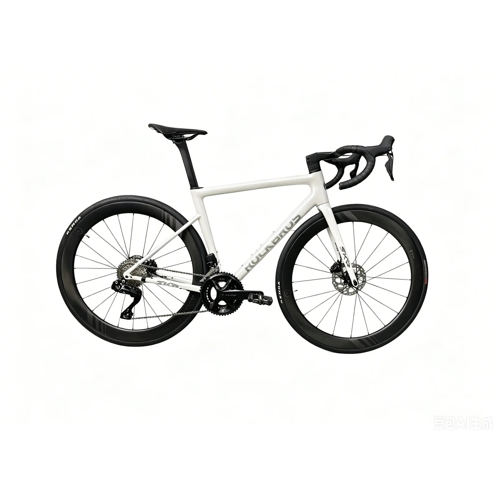 rockbros skyrider carbon fiber road bike for racing and long-distance cycling.
#color_white