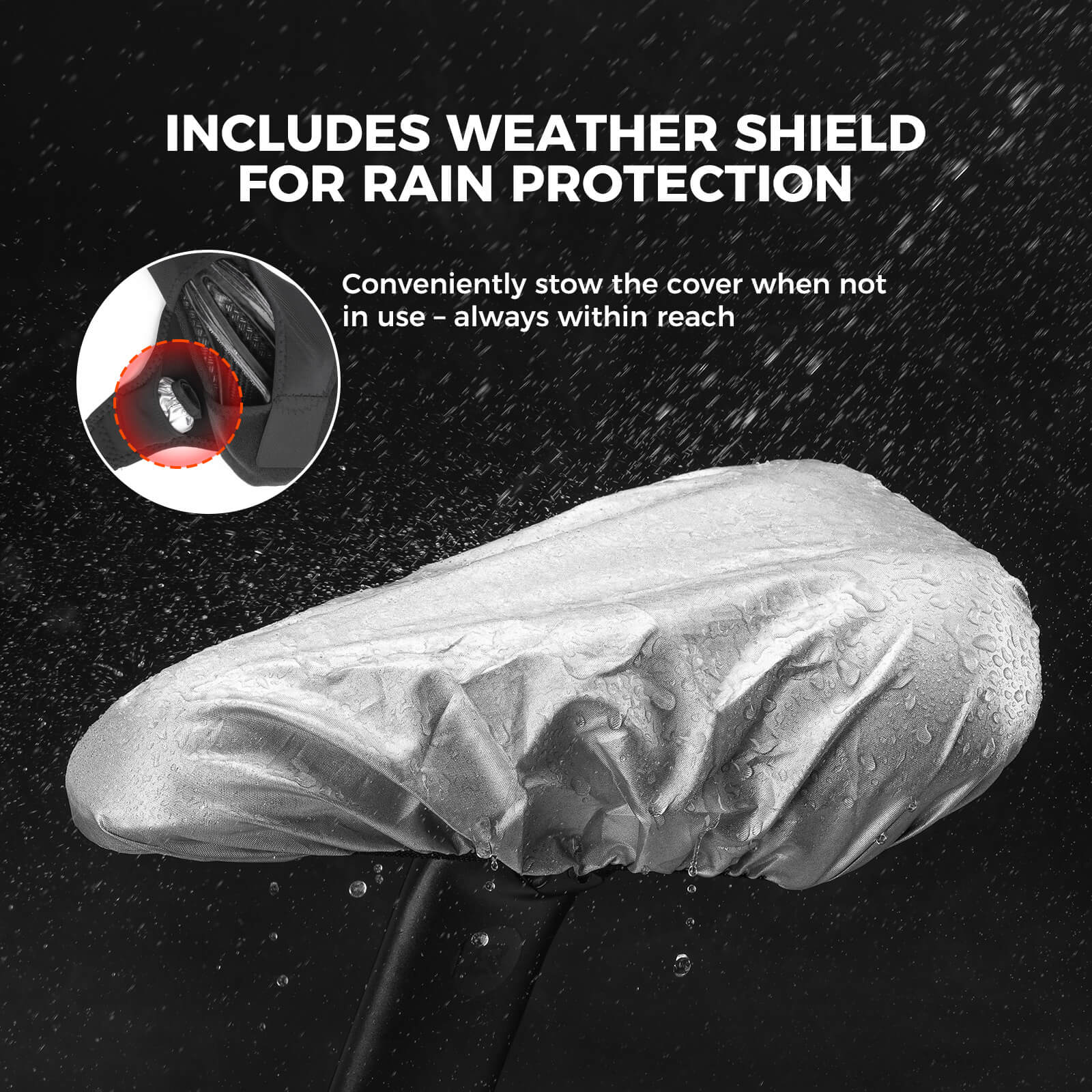 rockbros Soft Gel Shockproof Bike Seat Cover for Comfortable Cycling.
#color_red