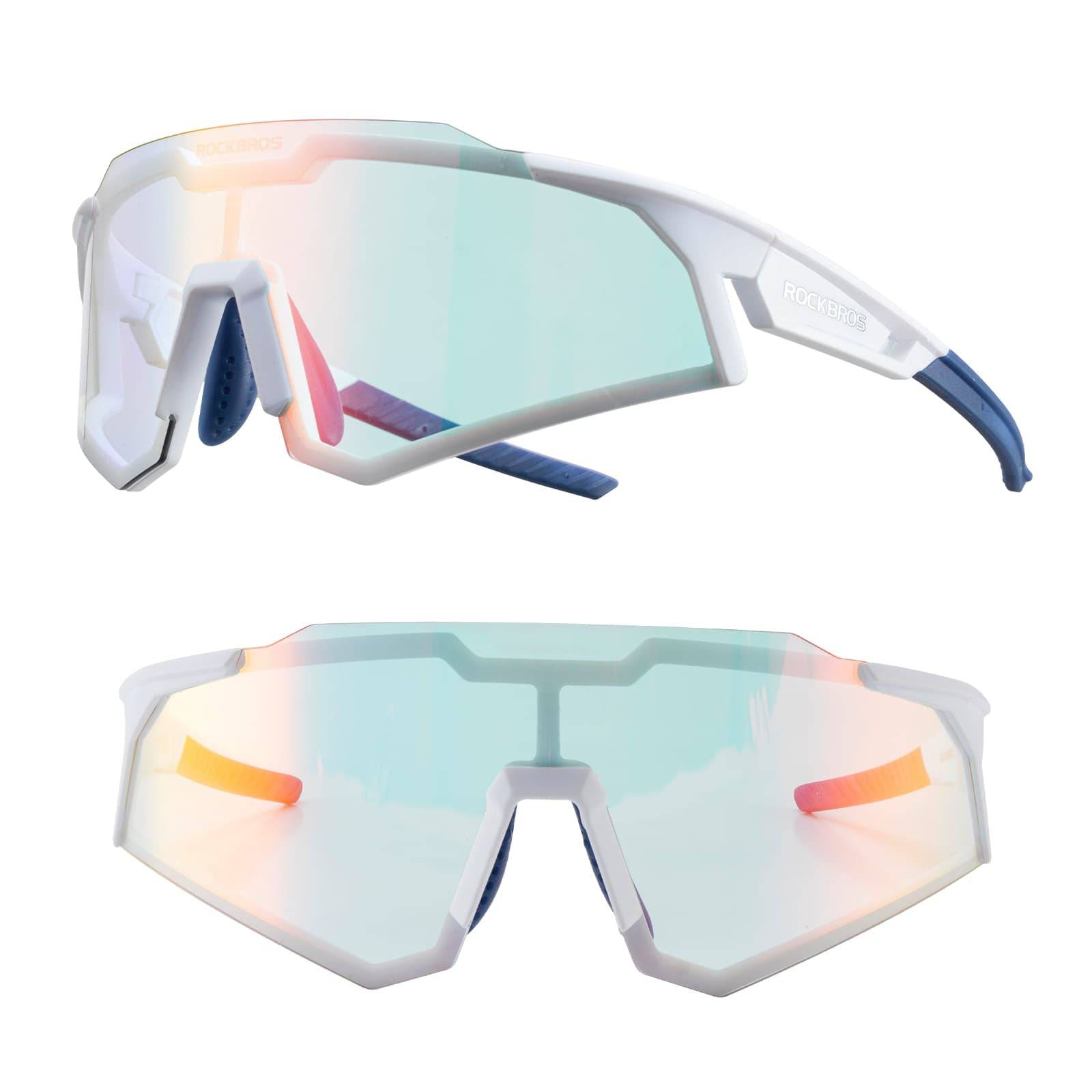 ROCKBROS Photochromic Goggle Cycling Sunglasses Sport Road Mountain Bike Glasses
#Style_White Photochromic