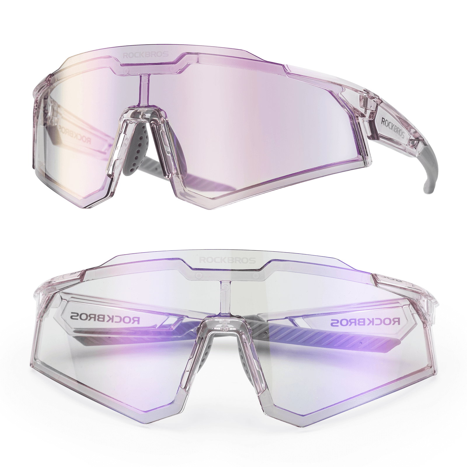 ROCKBROS Photochromic Goggle Cycling Sunglasses Sport Road Mountain Bike Glasses
#Style_Purple Photochromic