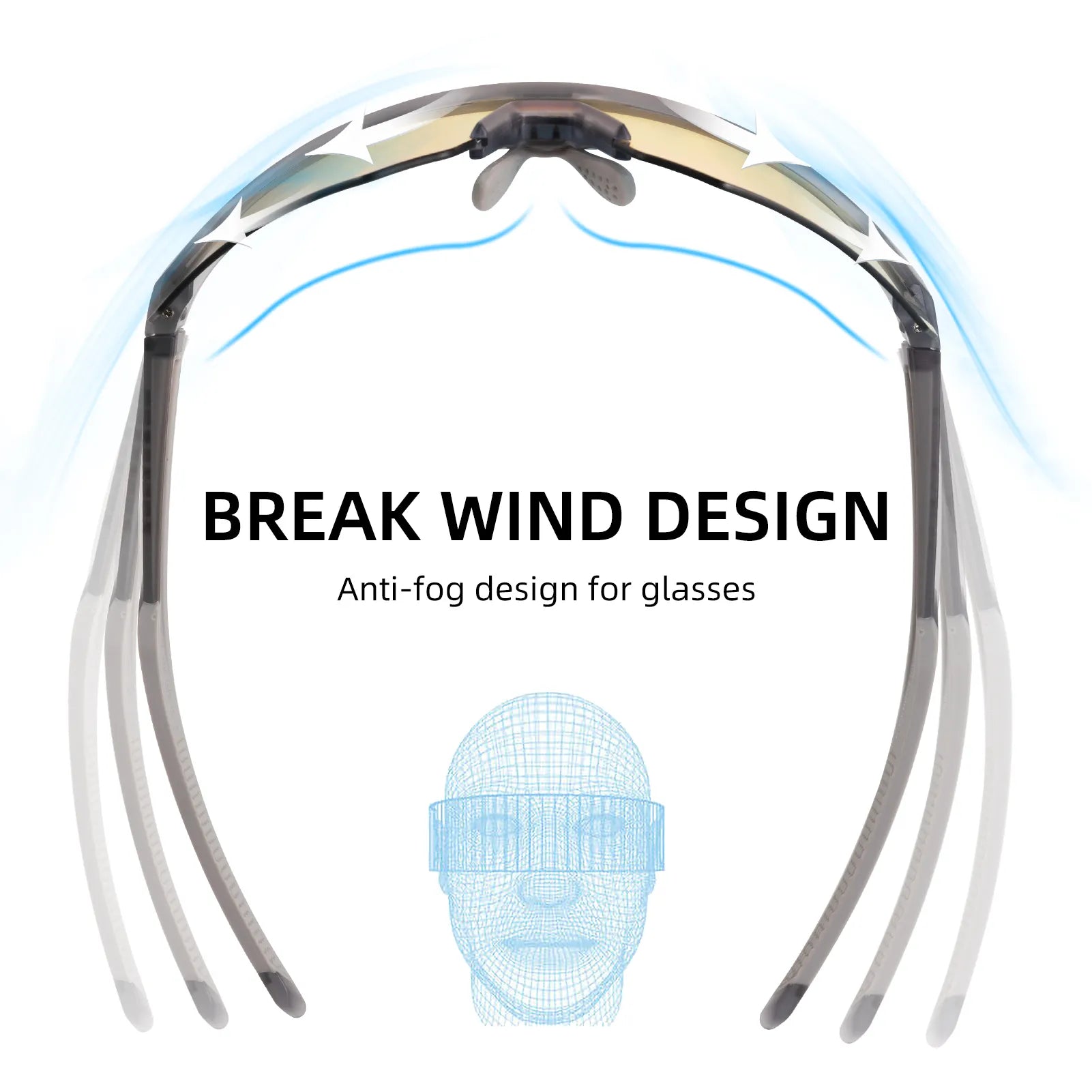 ROCKBROS SP246 oversized photochromic cycling sunglasses with 4 interchangeable lenses.
#color_grey