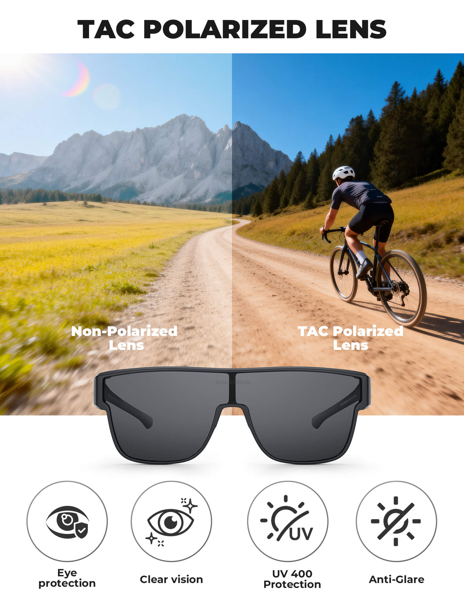 ROCKBROS SP304 Polarised Over-Glasses Sunglasses for Men and Women.
#color_red