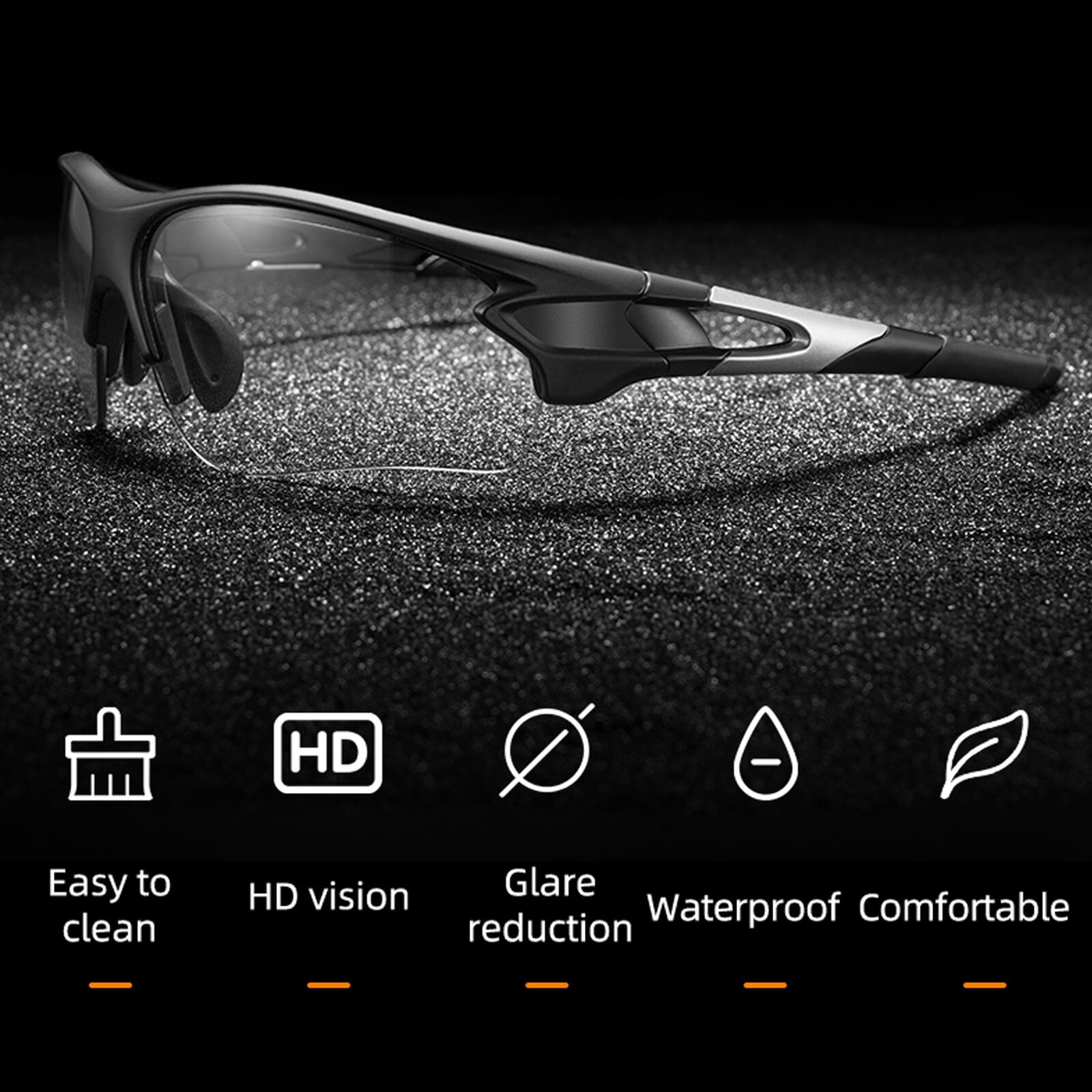 ROCKBROS Polarised cycling sunglasses with UV400 protection for outdoor riding – SP65.