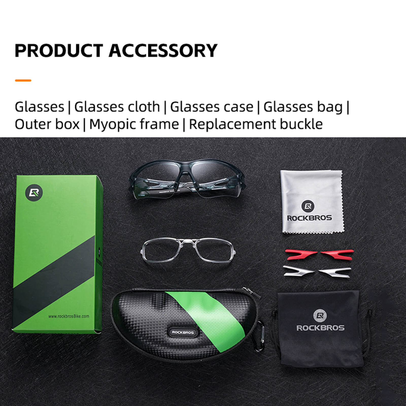 ROCKBROS Polarised cycling sunglasses with UV400 protection for outdoor riding – SP65.