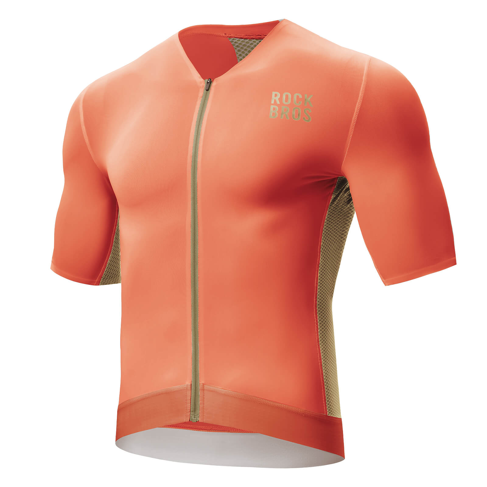 rockbros lightweight breathable bike jersey for road cycling.
#color_orange