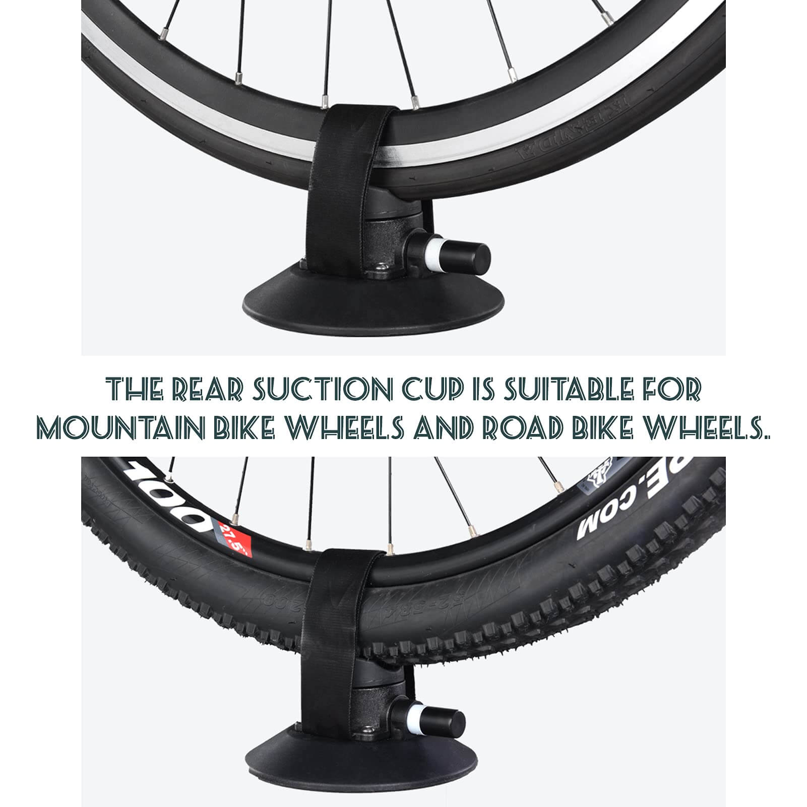 ROCKBROS suction cup bike rack for car roof, quick-install for 1 road bike.
#color_red