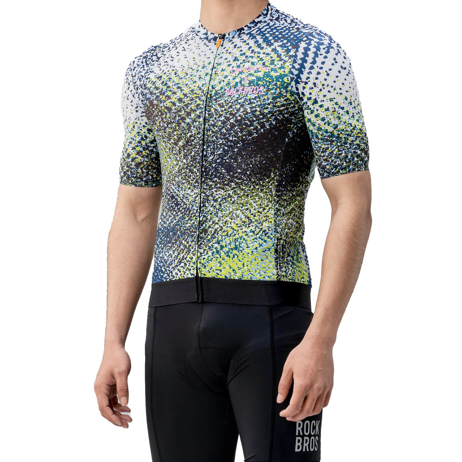 ROCKBROS Phantom Camouflage Reflective Cycling Jersey for Men Road Riding.