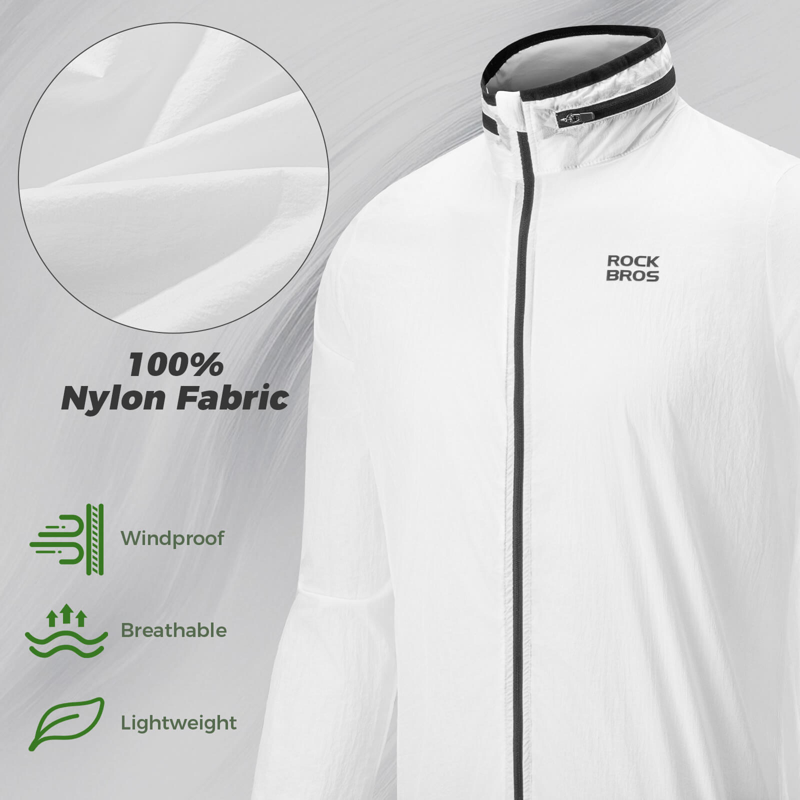 SunGlow Self-Luminous Cycling Jacket – Lightweight & Windproof