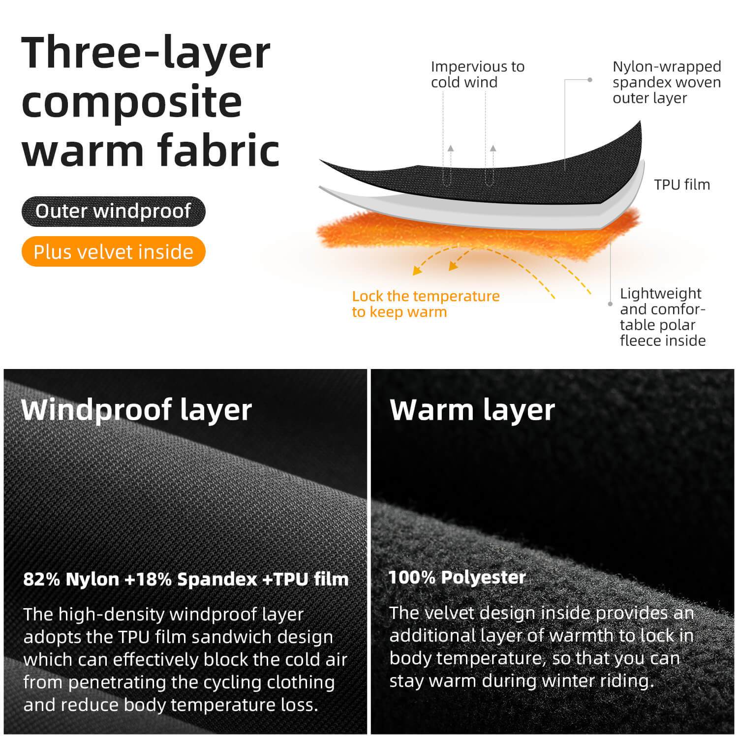 ROCKBROS thermal windproof cycling jersey for cold weather rides